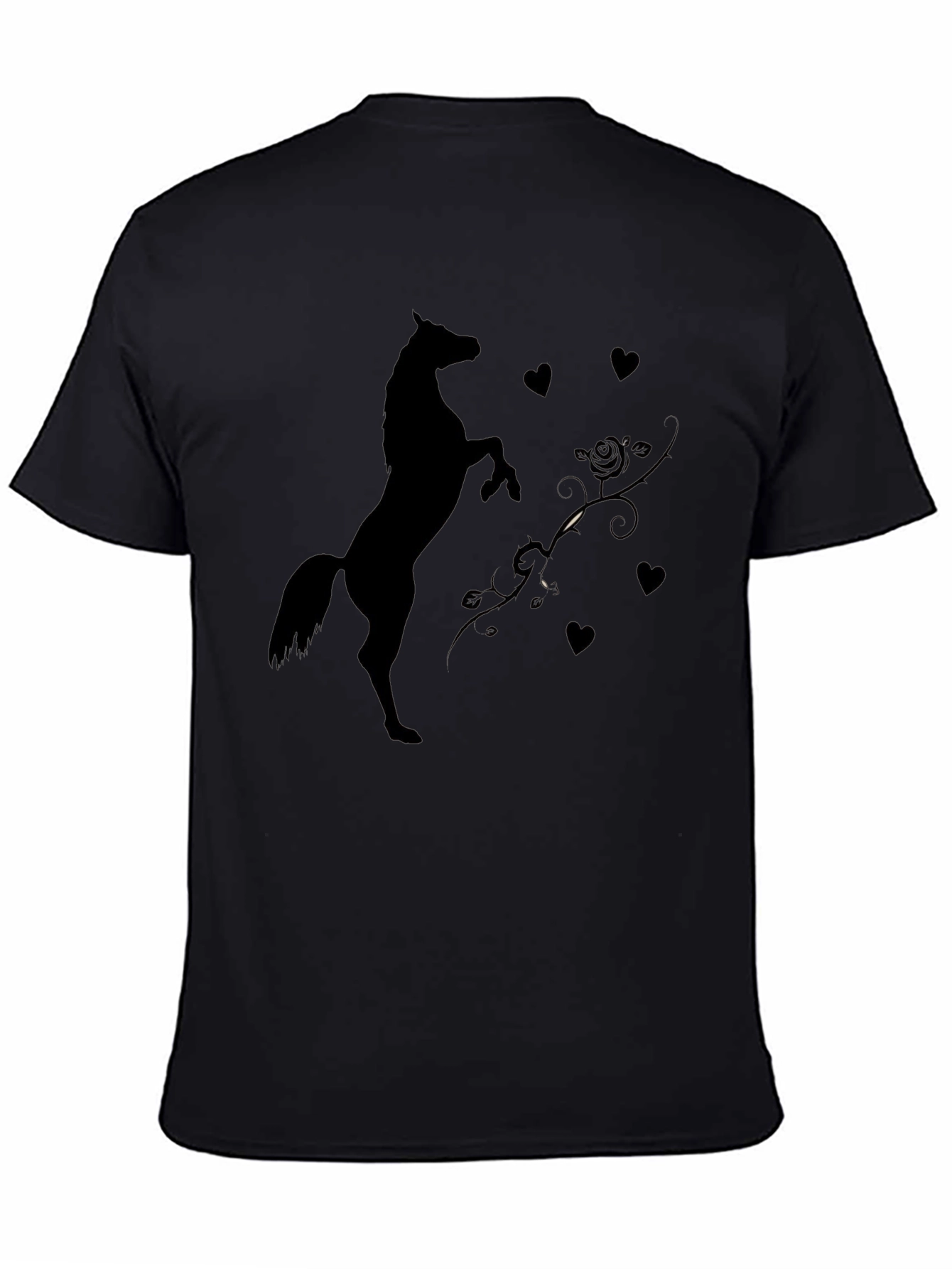 Equestrian Silhouette T-Shirt - Black