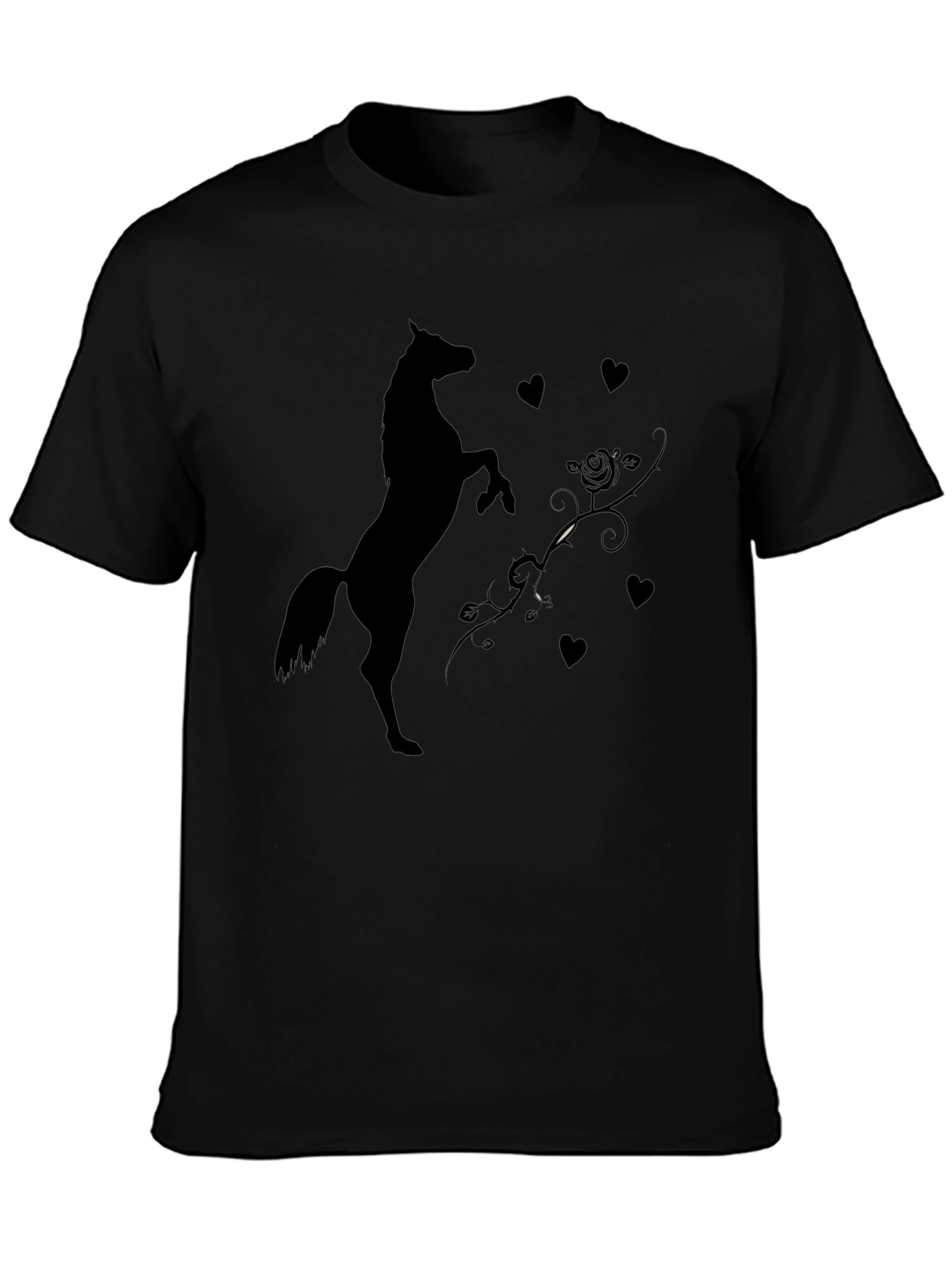 Equestrian Silhouette T-Shirt - Black