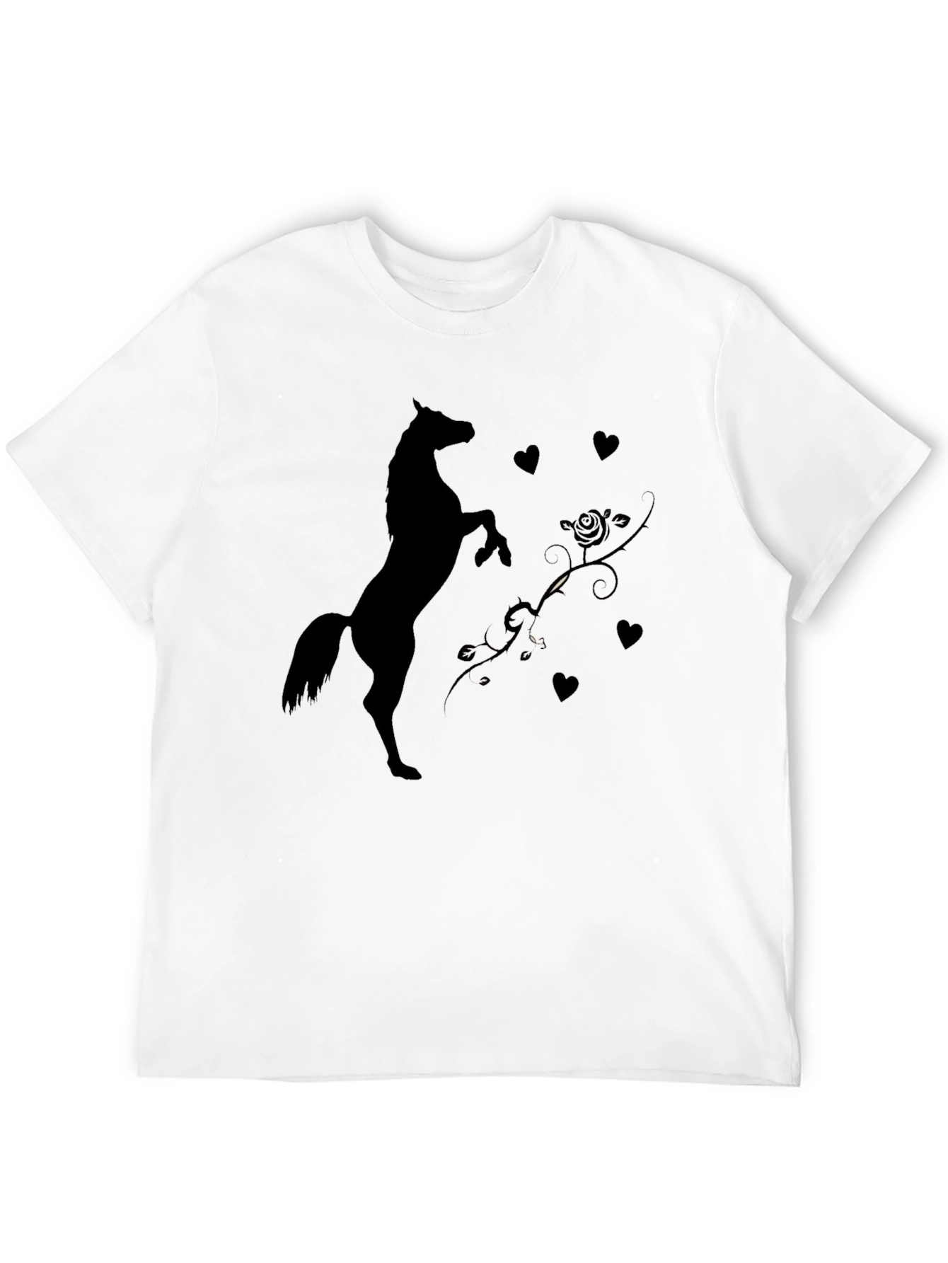 Equestrian Silhouette T-Shirt - Black
