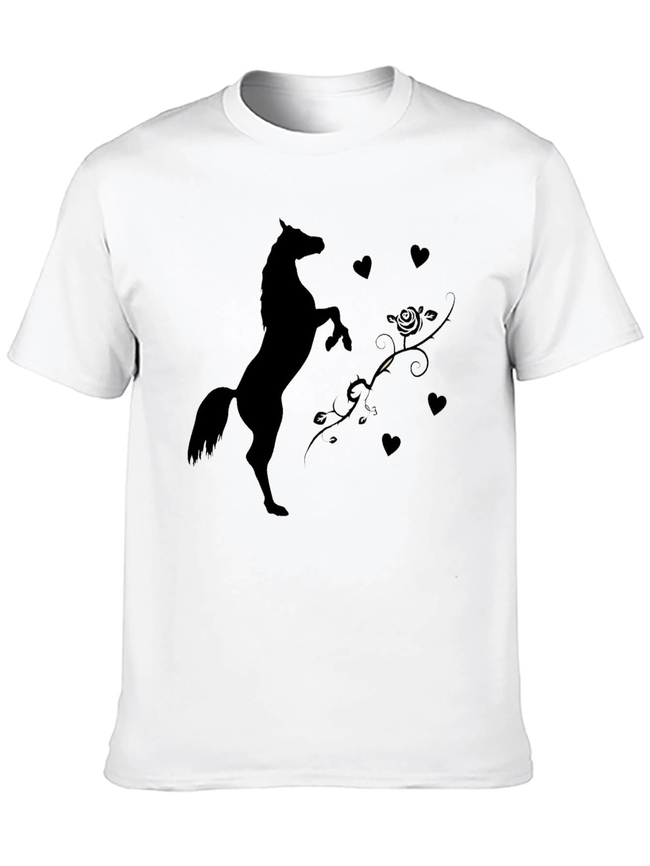 Equestrian Silhouette T-Shirt - Black