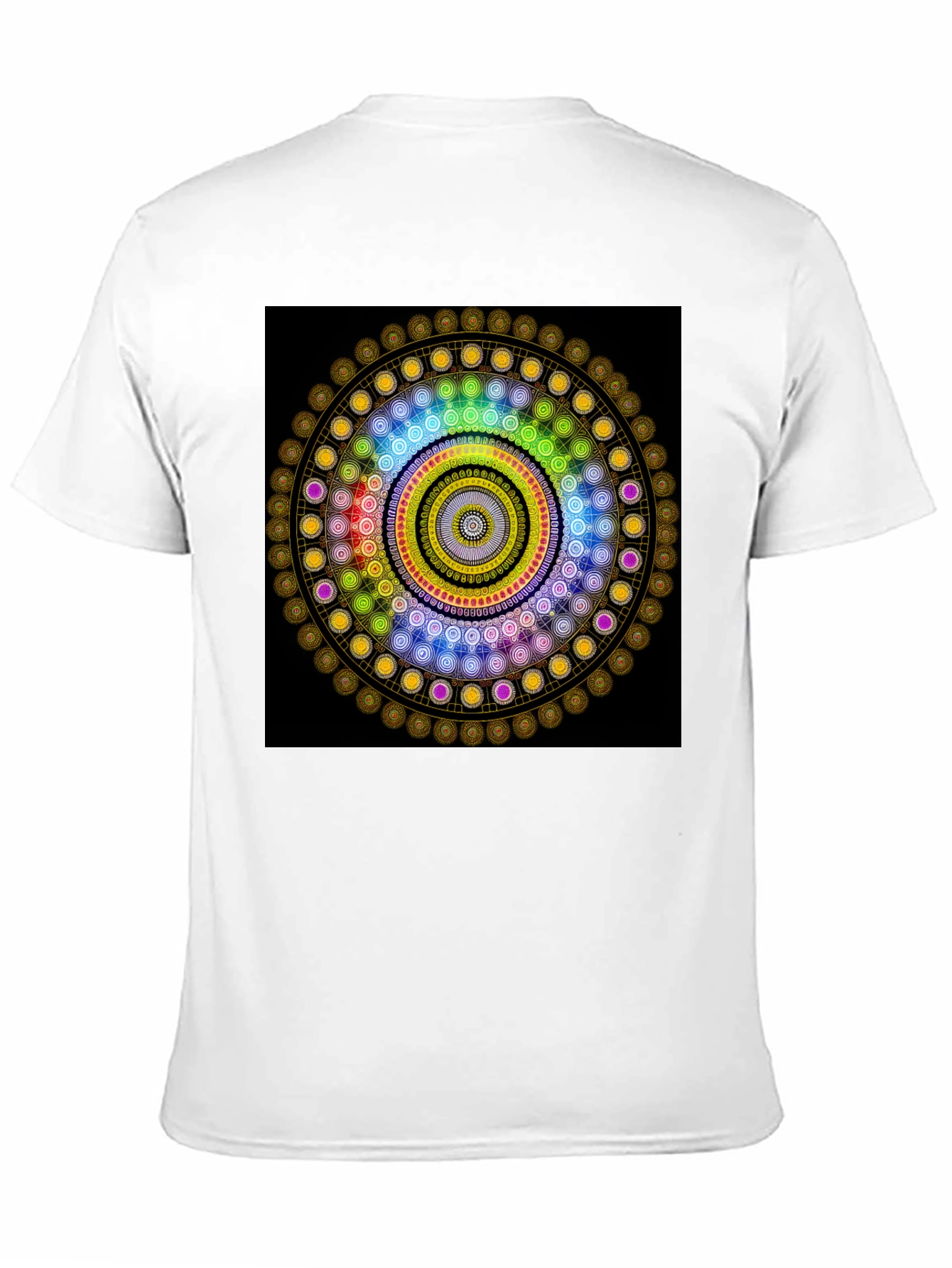 Geometric Mandala Graphic Black T-Shirt