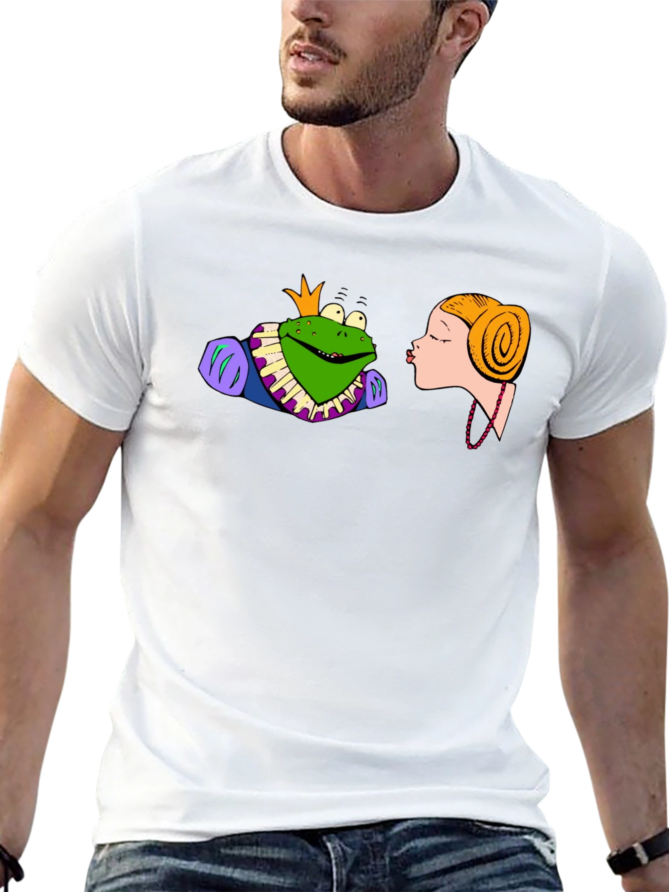 Frog Prince Kiss T-Shirt - Black