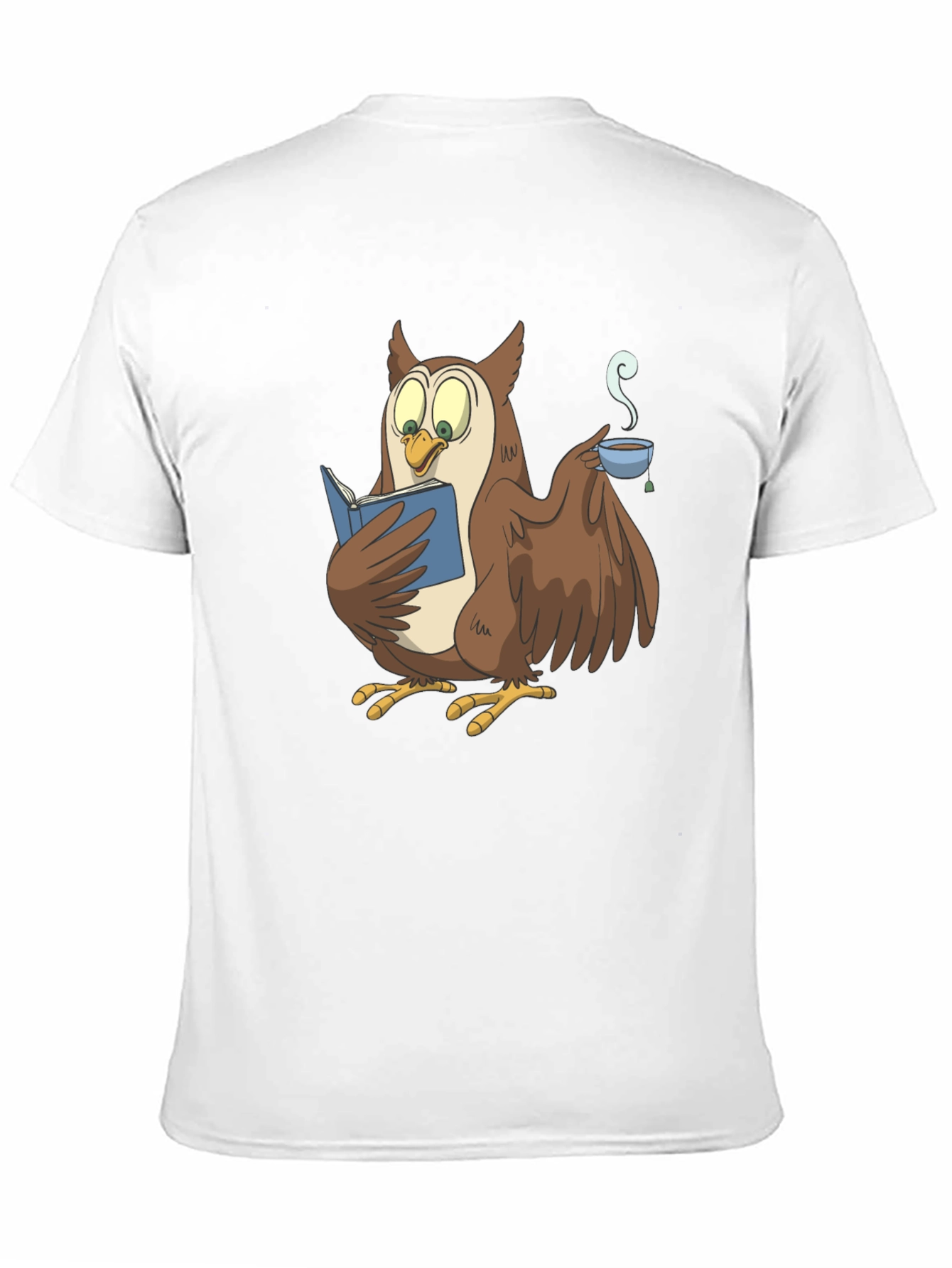 Quirky Owl Reading Book Graphic T-Shirt