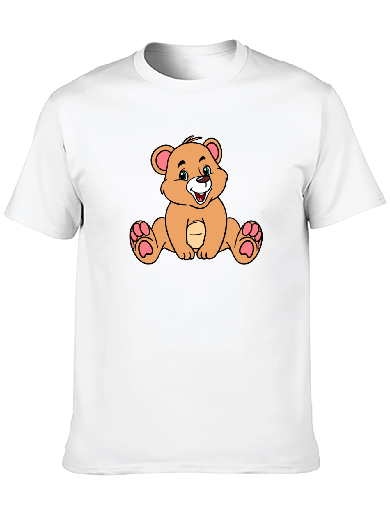 Cartoon Bear Black T-Shirt - Stylish & Comfy