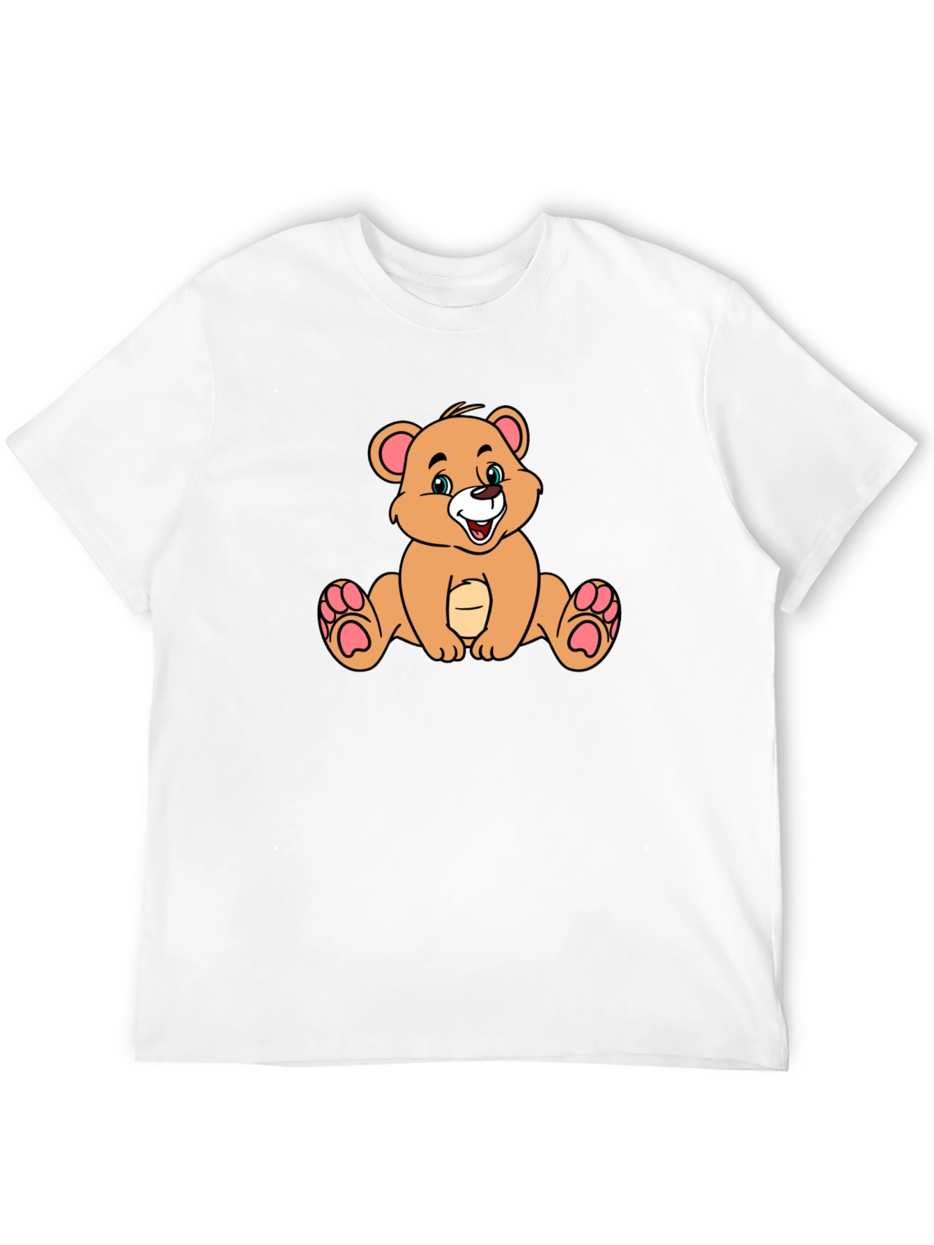 Cartoon Bear Black T-Shirt - Stylish & Comfy
