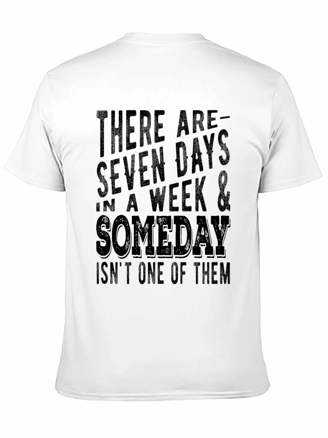 Seven Days & Someday Mens Black Graphic T-Shirt