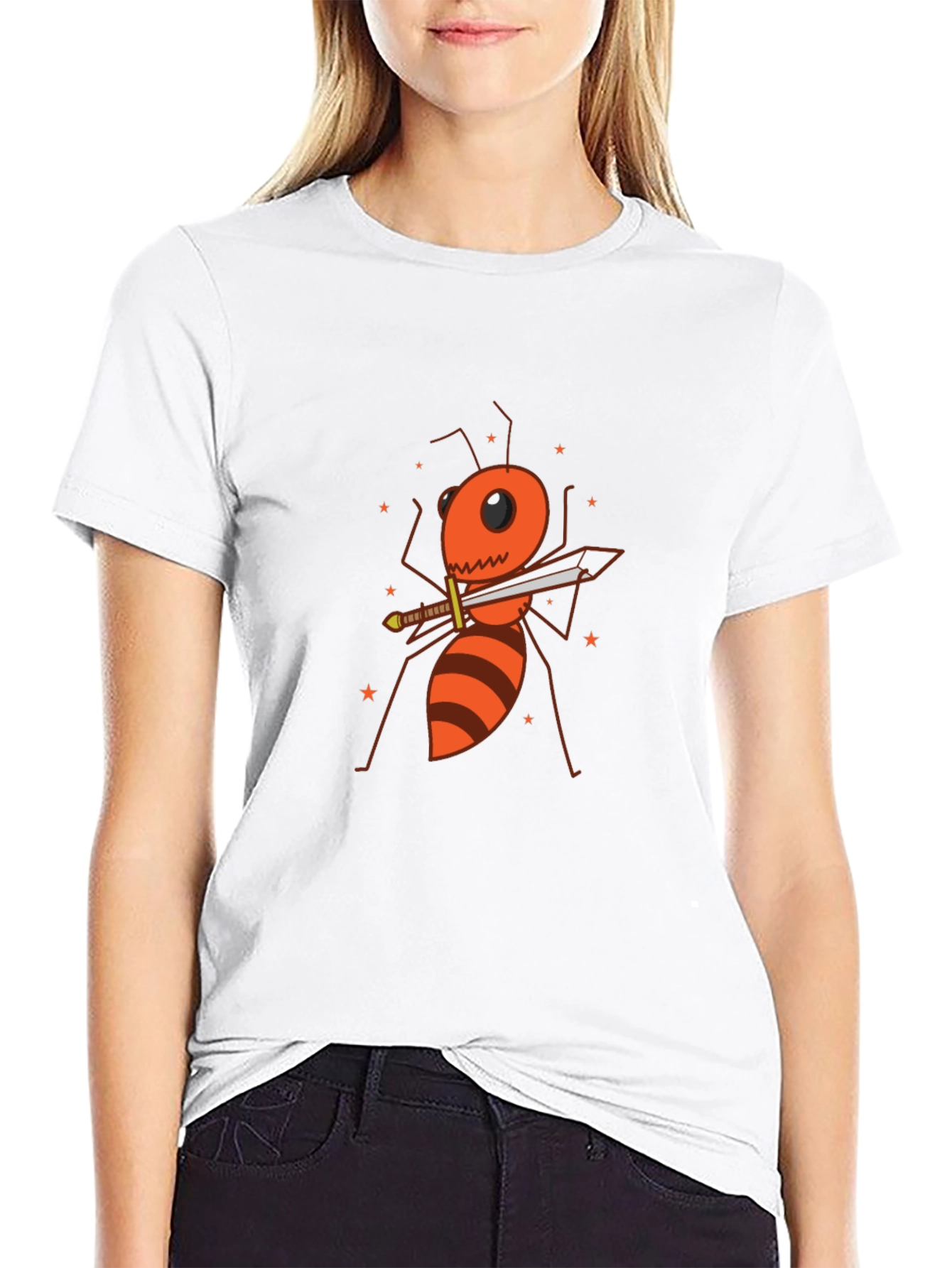 Ant Warrior Graphic T-Shirt - Black
