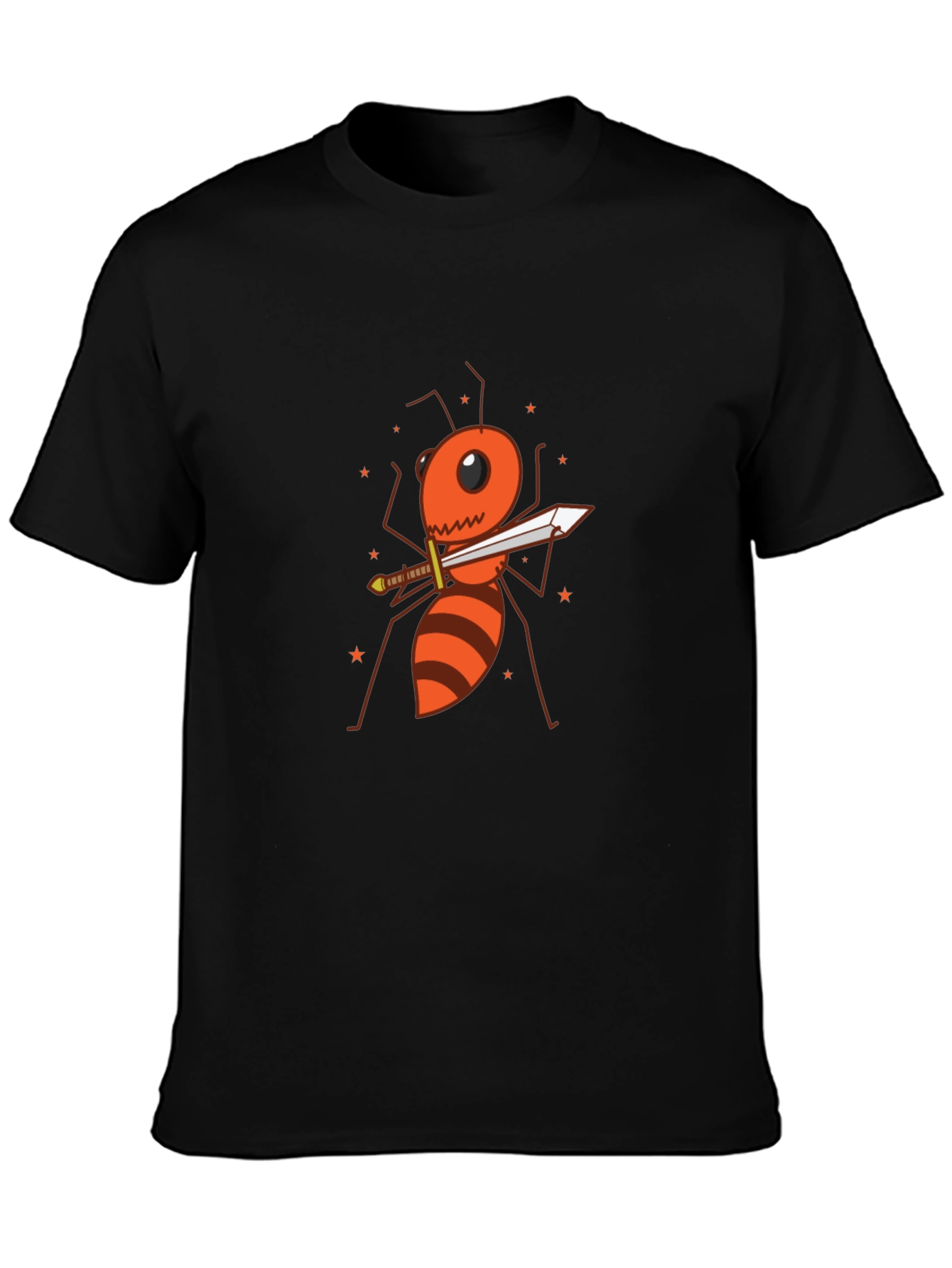 Ant Warrior Graphic T-Shirt - Black