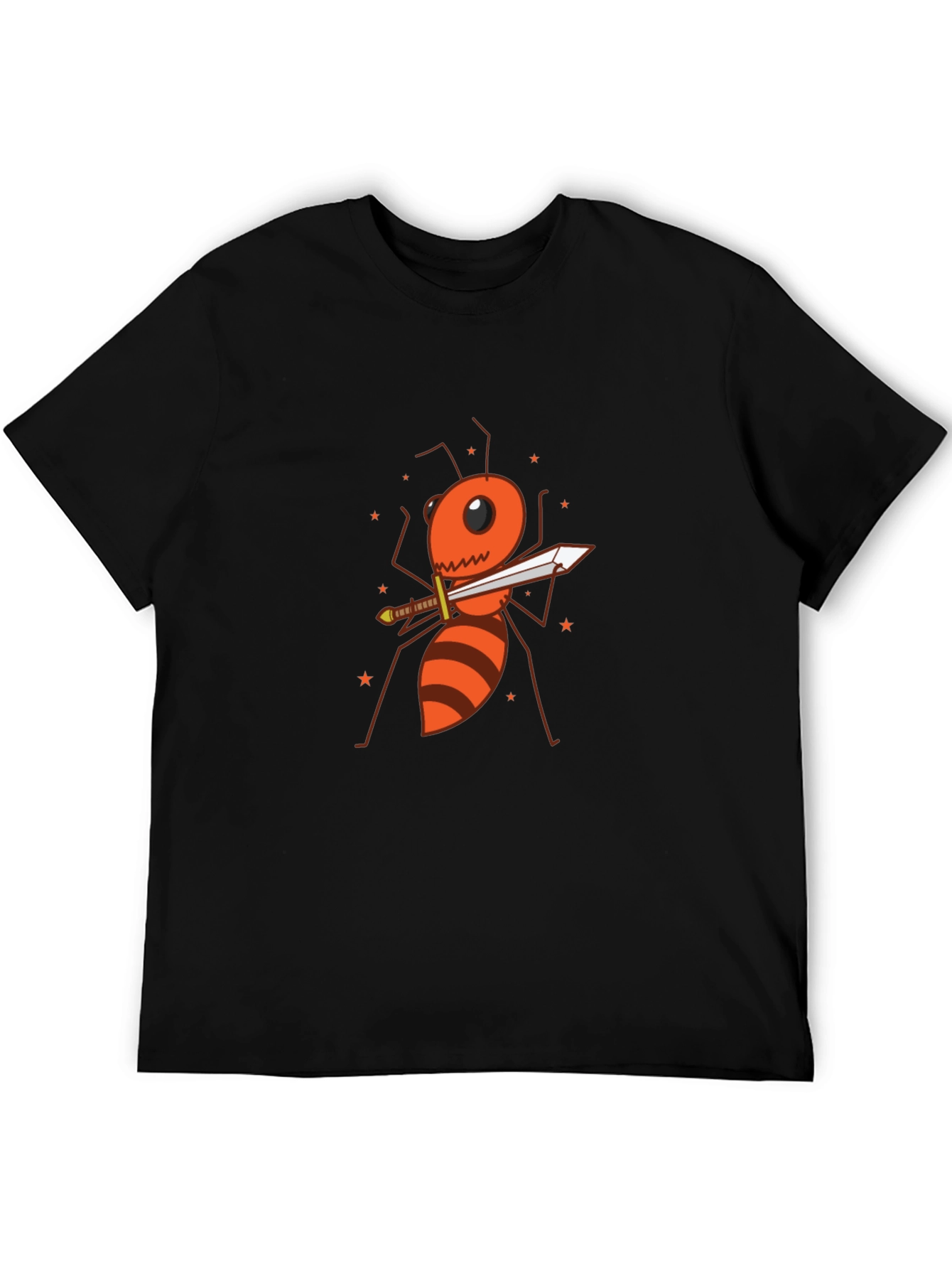 Ant Warrior Graphic T-Shirt - Black