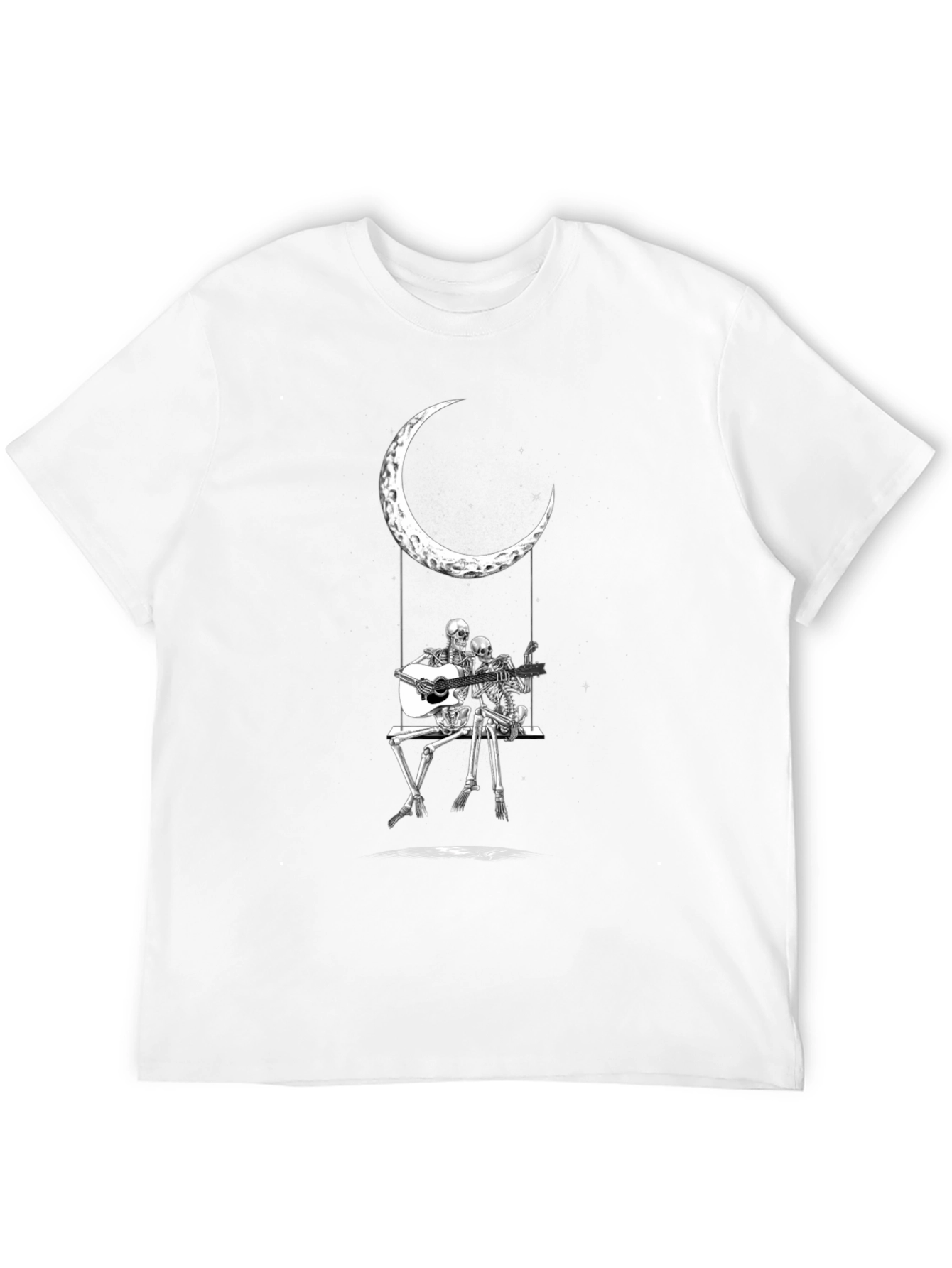 Skeleton Moon Swing Black T-Shirt