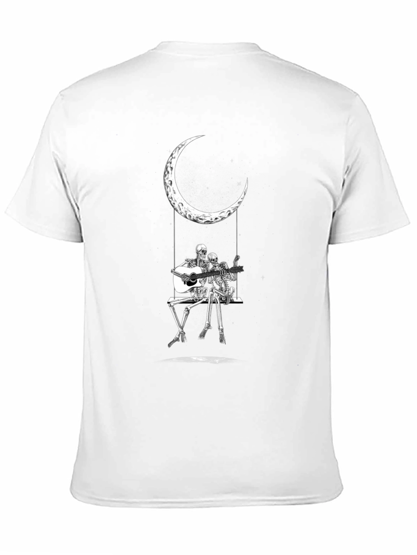 Skeleton Moon Swing Black T-Shirt