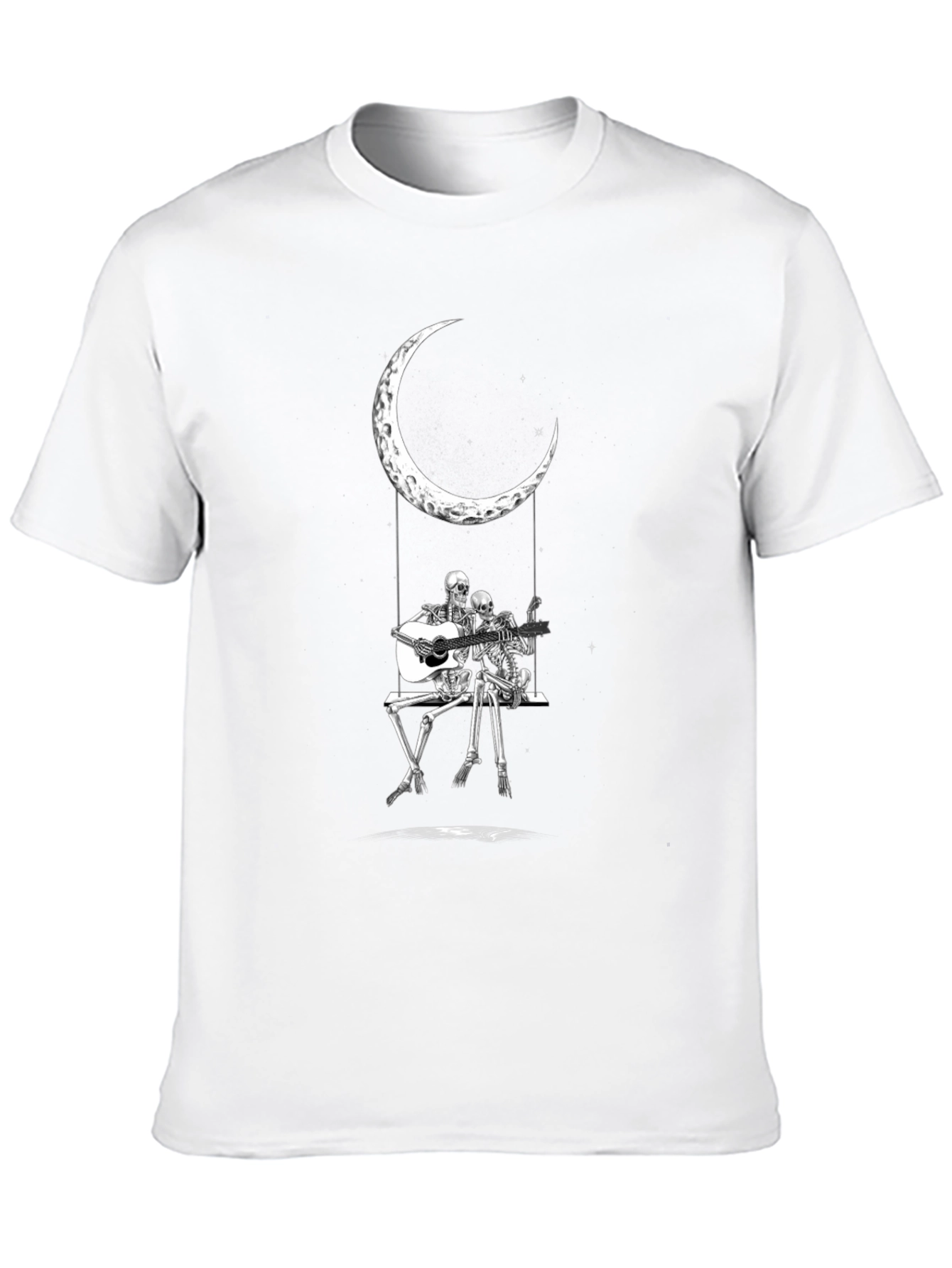 Skeleton Moon Swing Black T-Shirt