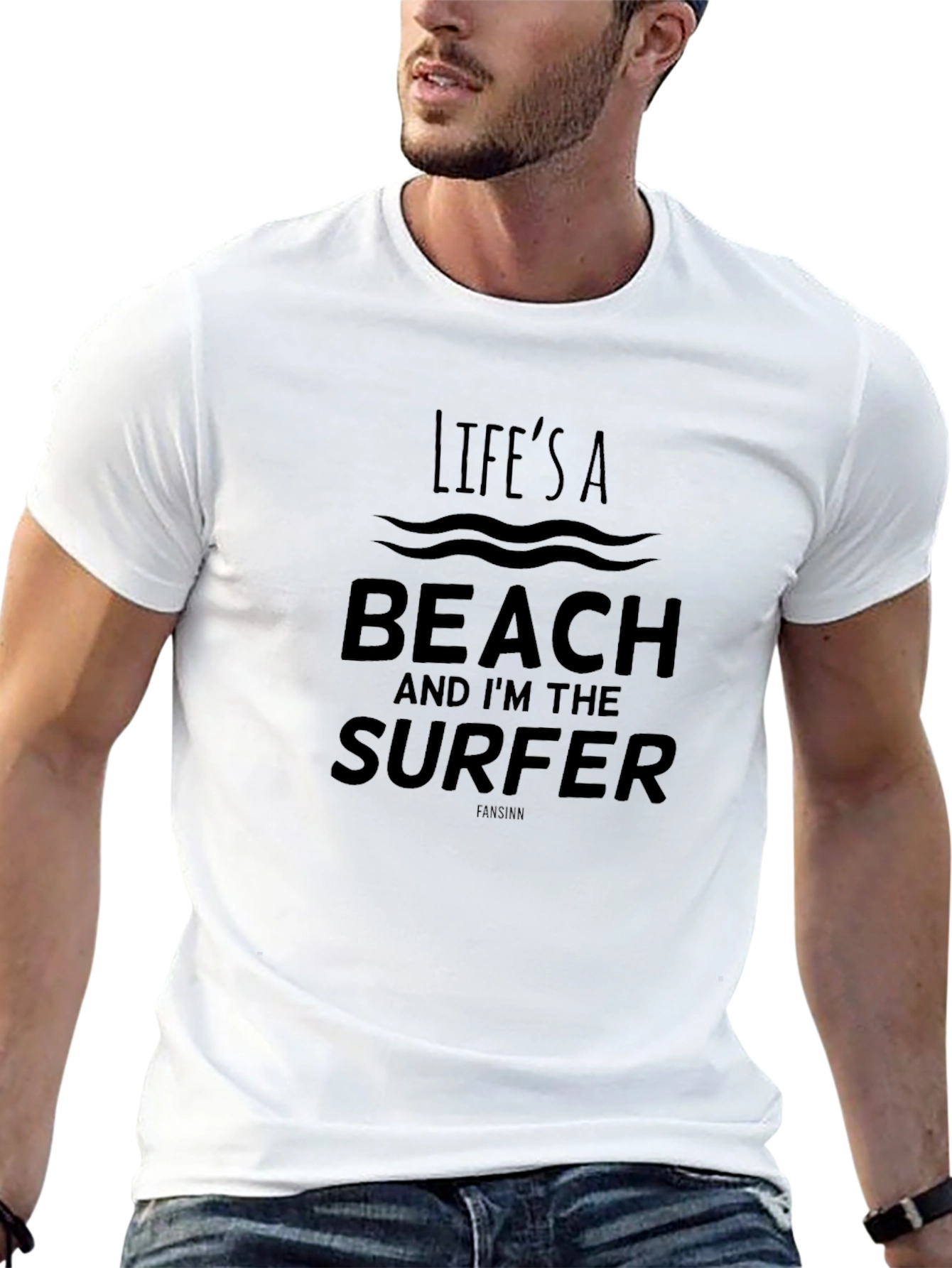Lifes a Beach T-Shirt - Surfer Graphic Tee