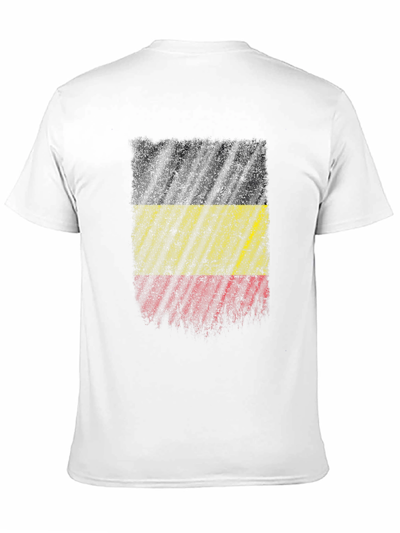 Belgium Flag Graphic Tee - Black Cotton Shirt