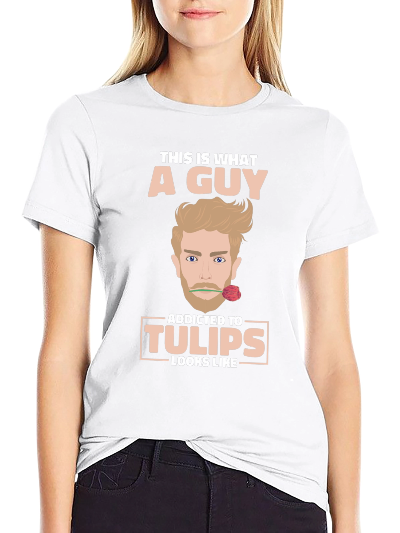 Addicted to Tulips T-Shirt Funny Novelty Tee