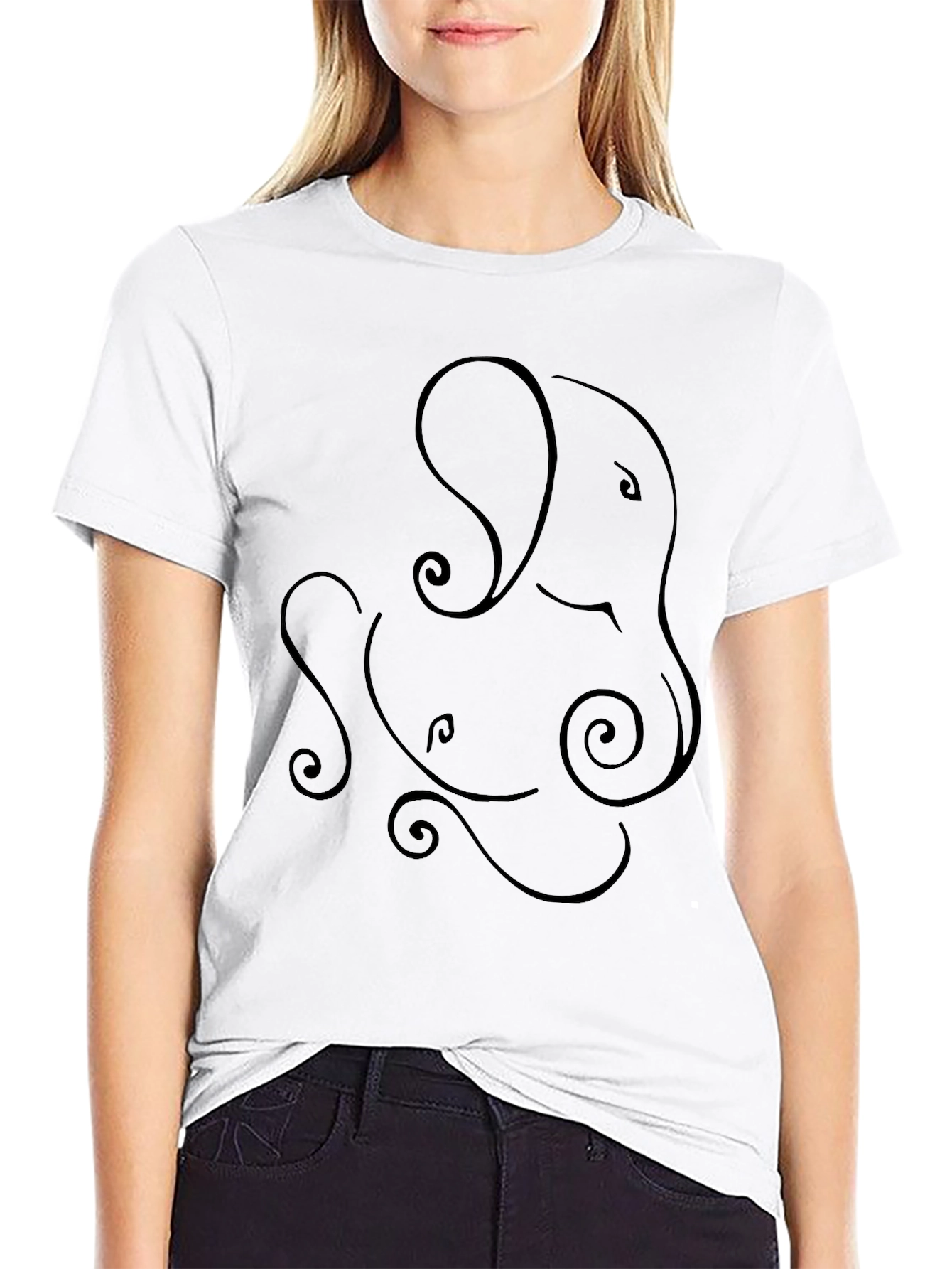 Ganesha Graphic Tee - Unique Line Art Design