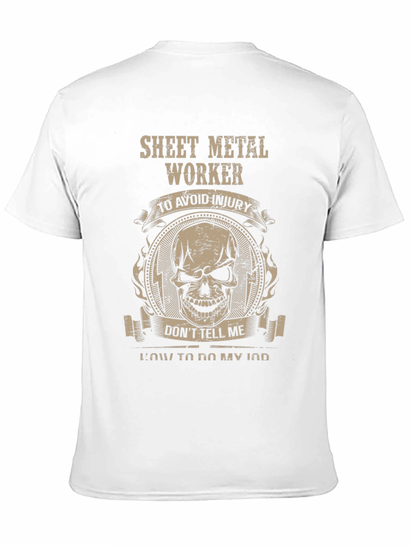 Sheet Metal Worker Skull Graphic Tee