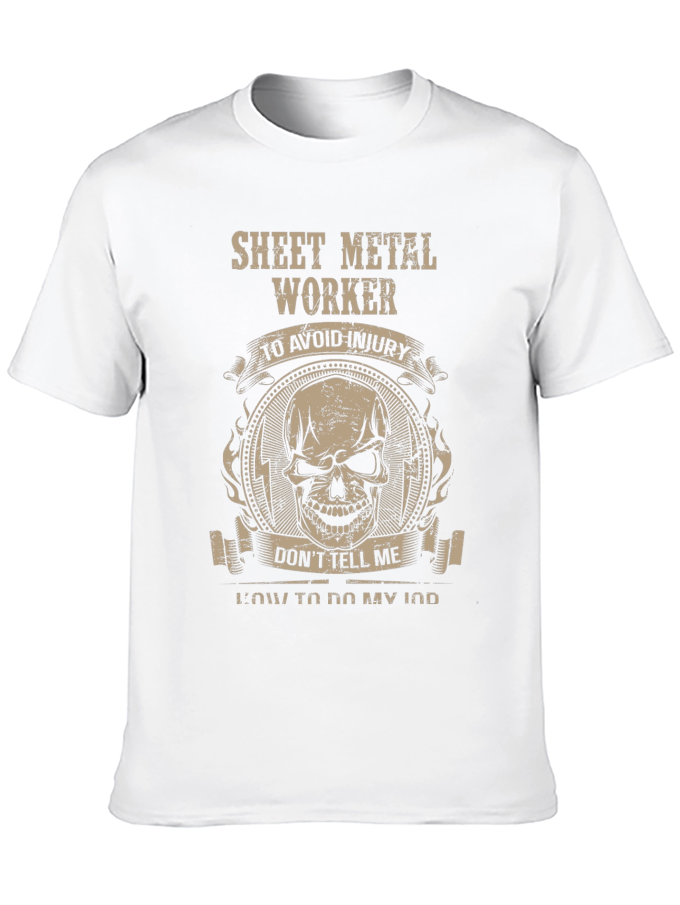 Sheet Metal Worker Skull Graphic Tee