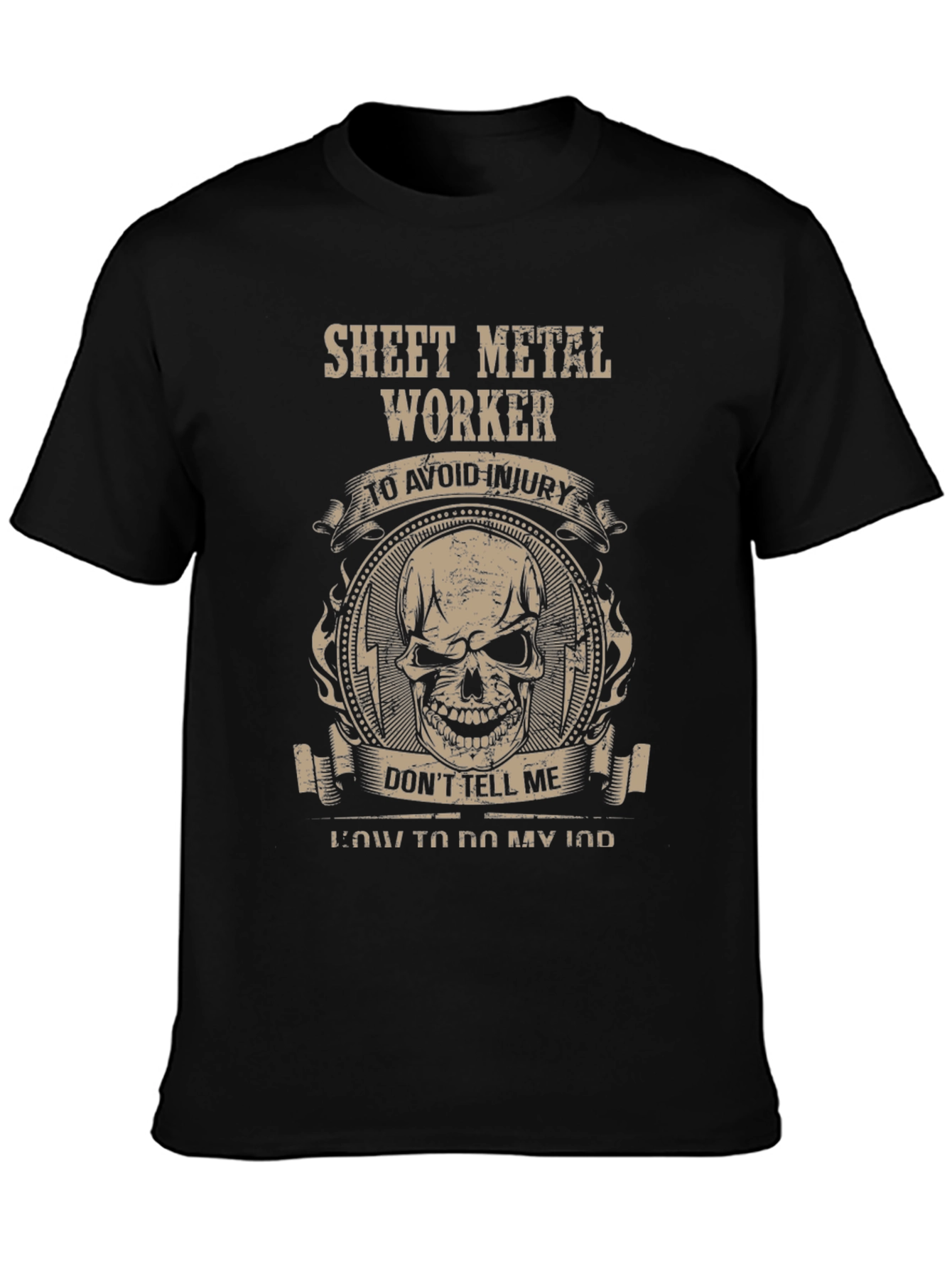 Sheet Metal Worker Skull Graphic Tee