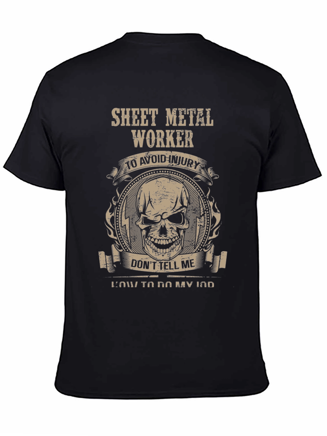 Sheet Metal Worker Skull Graphic Tee
