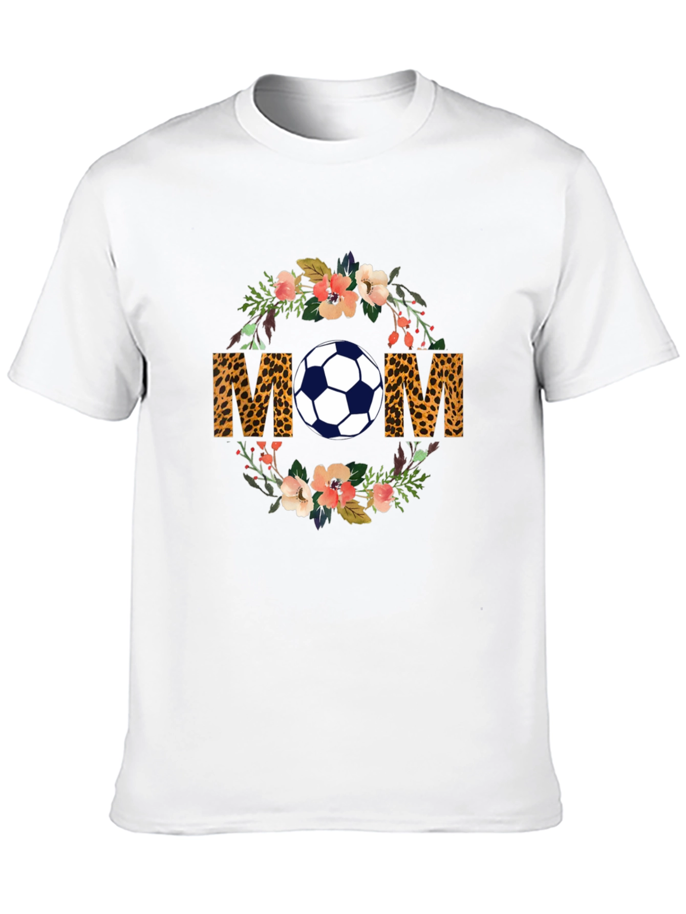 Soccer Mom Floral Leopard Print Graphic Tee