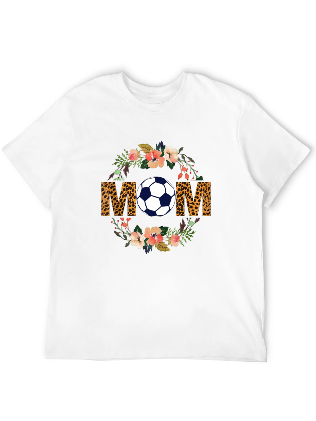 Soccer Mom Floral Leopard Print Graphic Tee