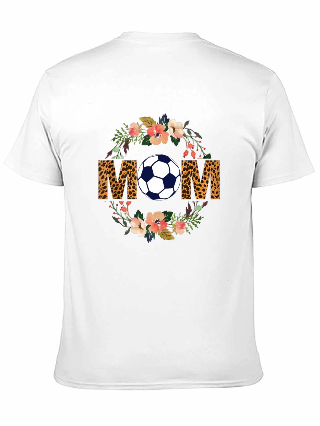 Soccer Mom Floral Leopard Print Graphic Tee