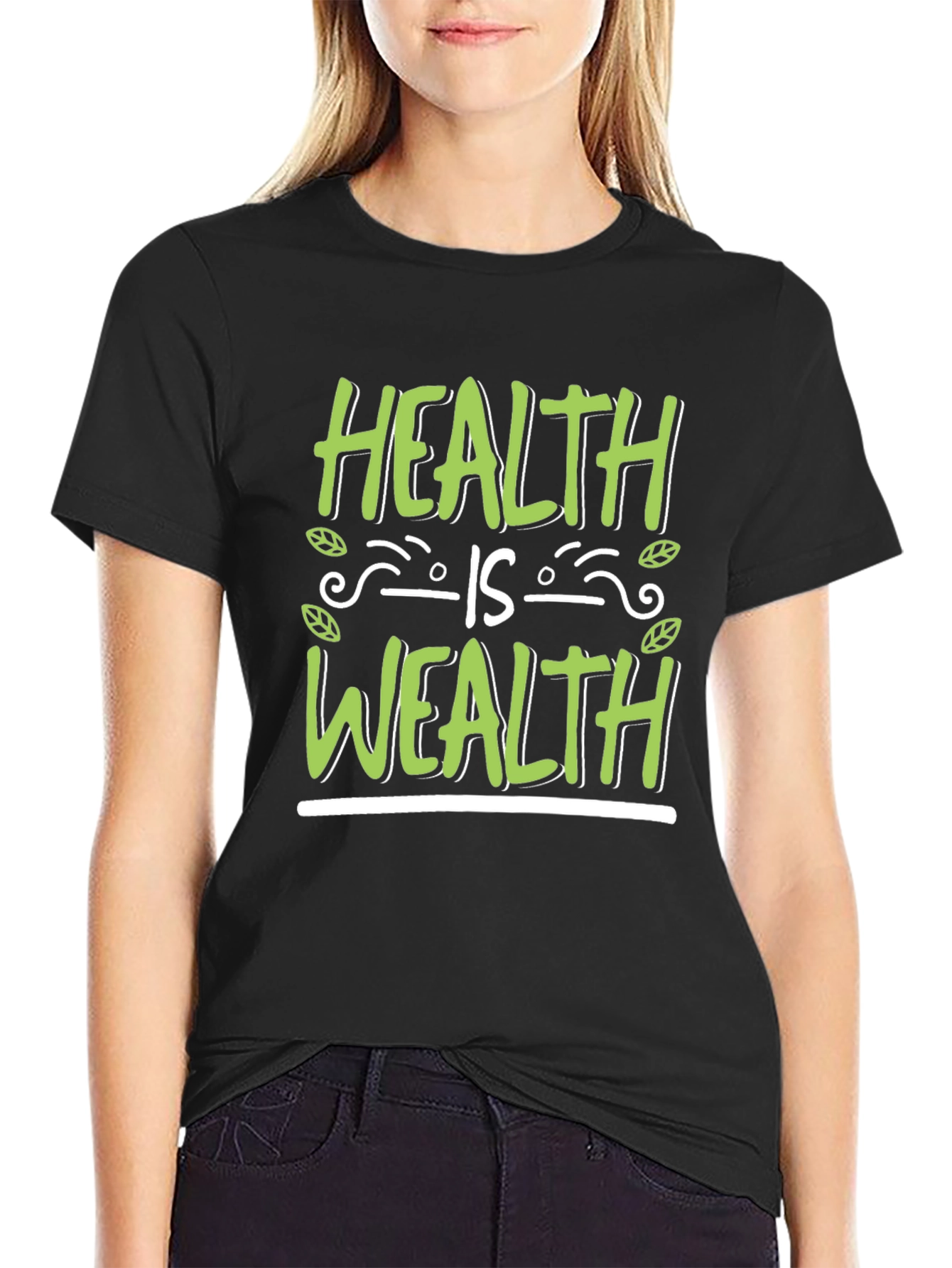 Health is Wealth Graphic Tee - Wellness T-Shirt