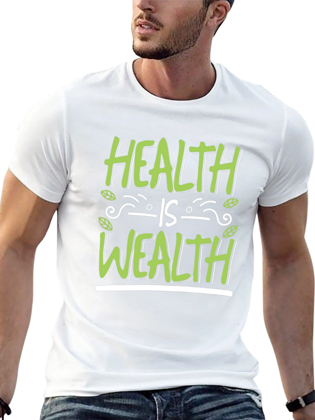 Health is Wealth Graphic Tee - Wellness T-Shirt