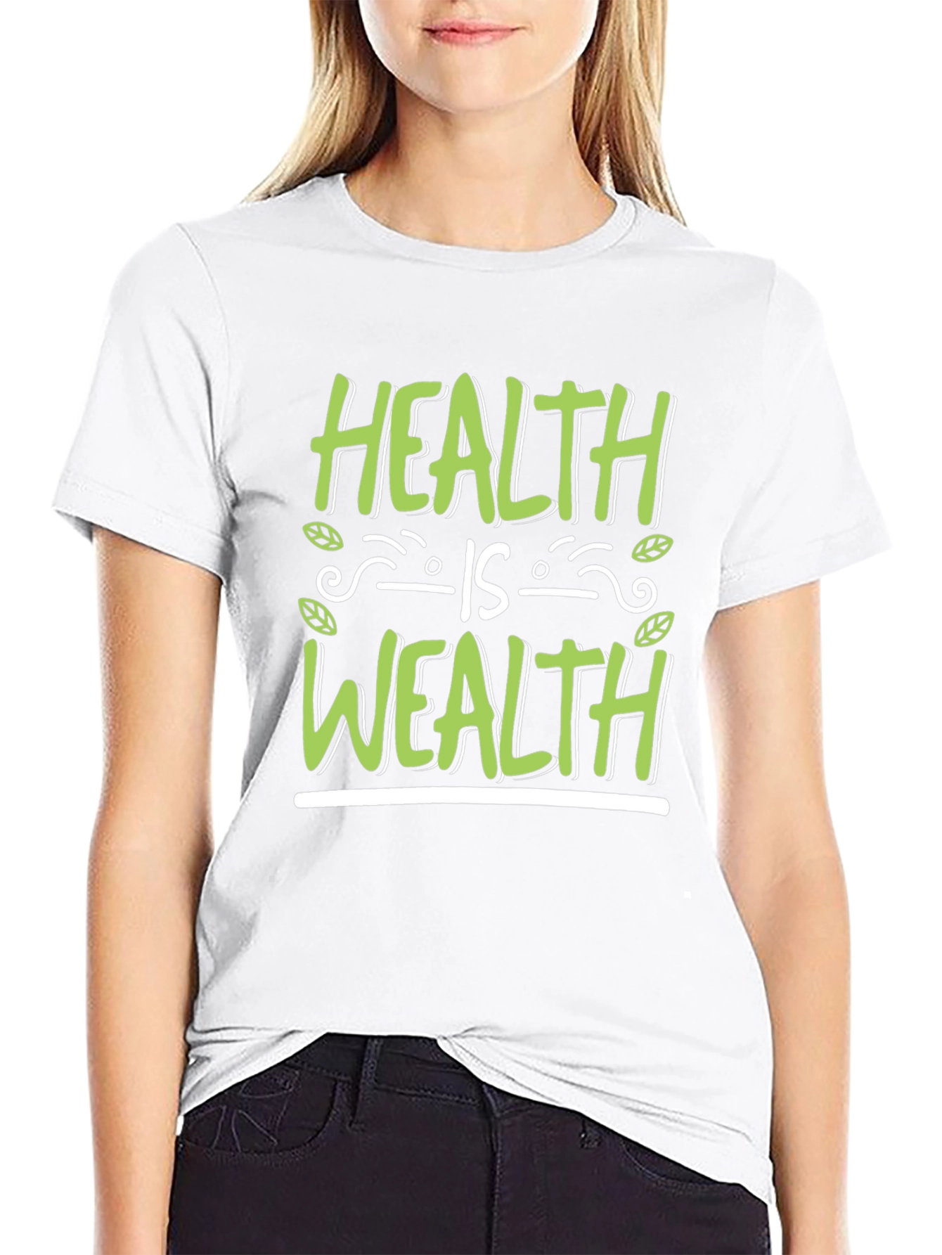 Health is Wealth Graphic Tee - Wellness T-Shirt