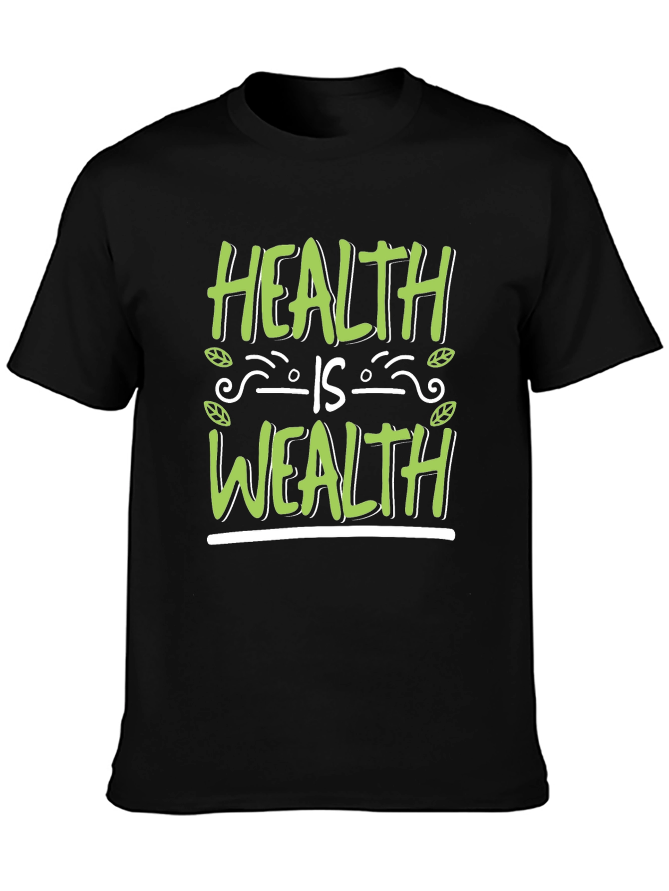 Health is Wealth Graphic Tee - Wellness T-Shirt
