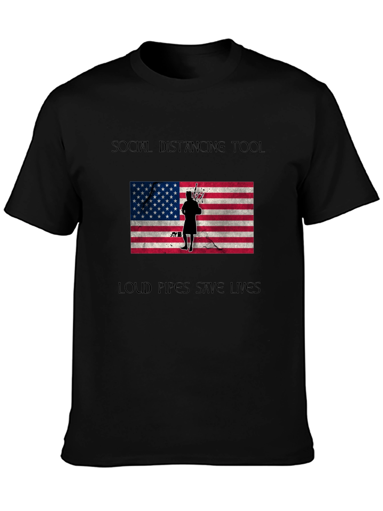 Social Distancing Bagpipe T-Shirt