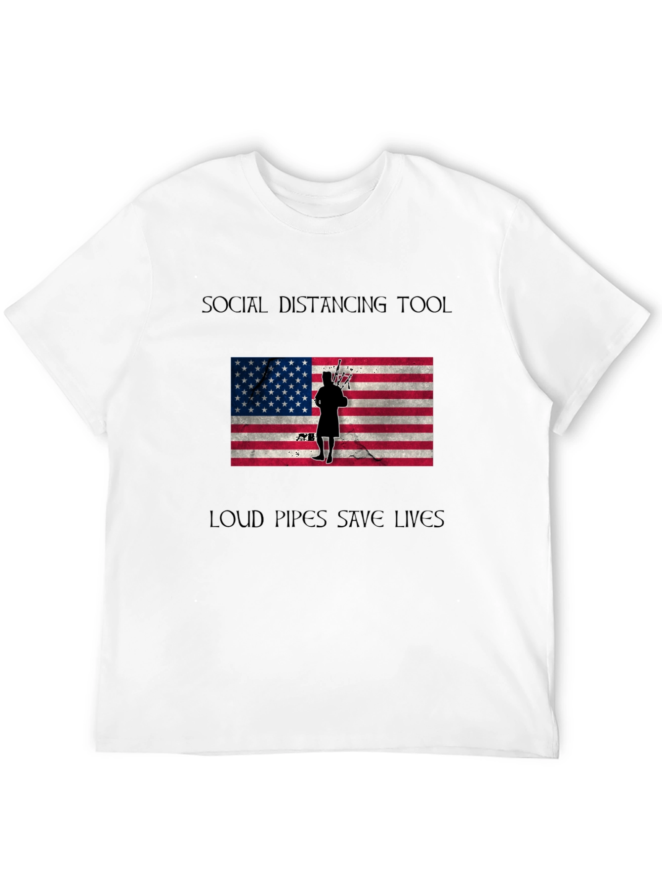 Social Distancing Bagpipe T-Shirt
