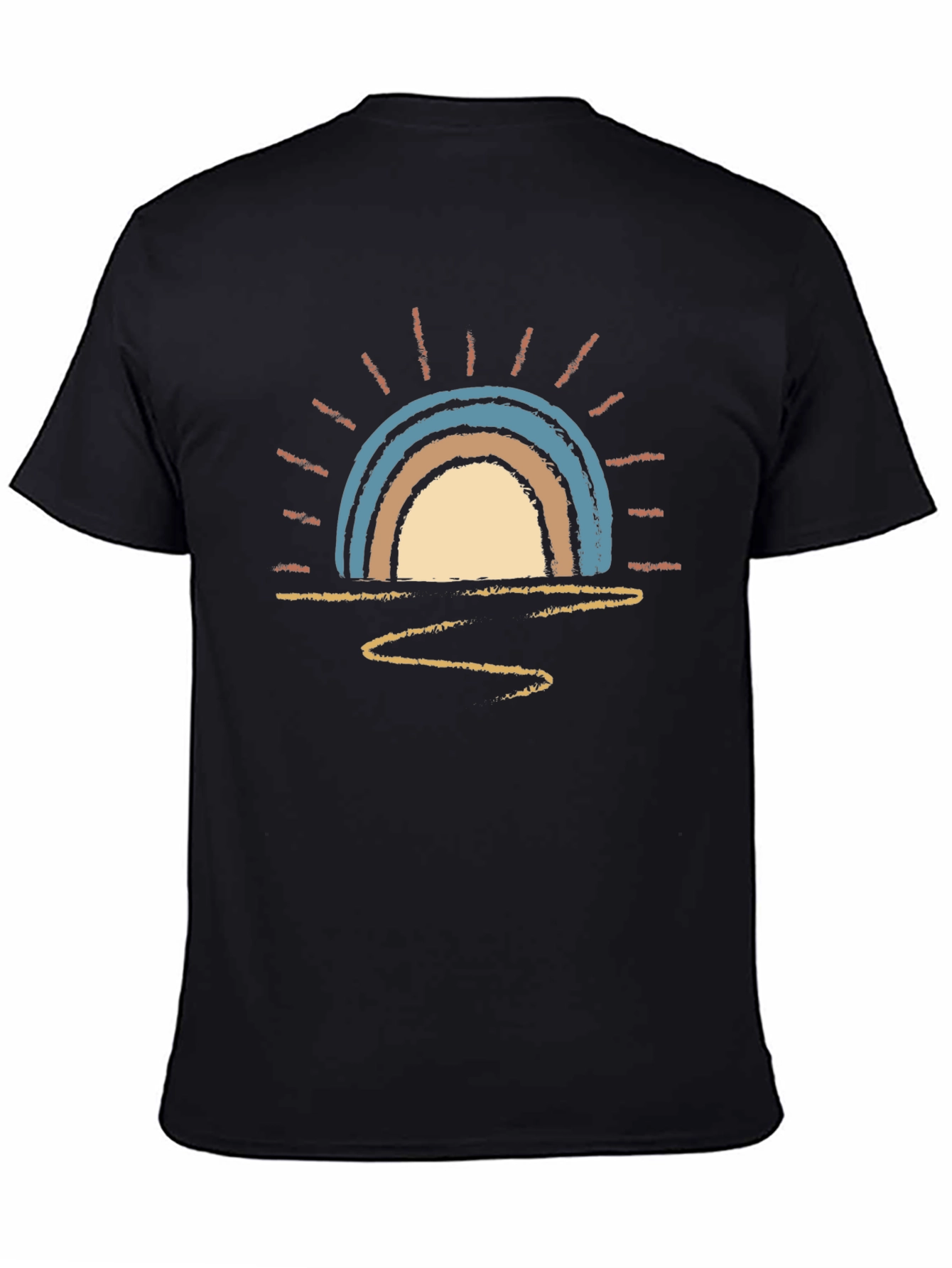 Sunset Rainbow Graphic Tee - Soft Cotton Blend