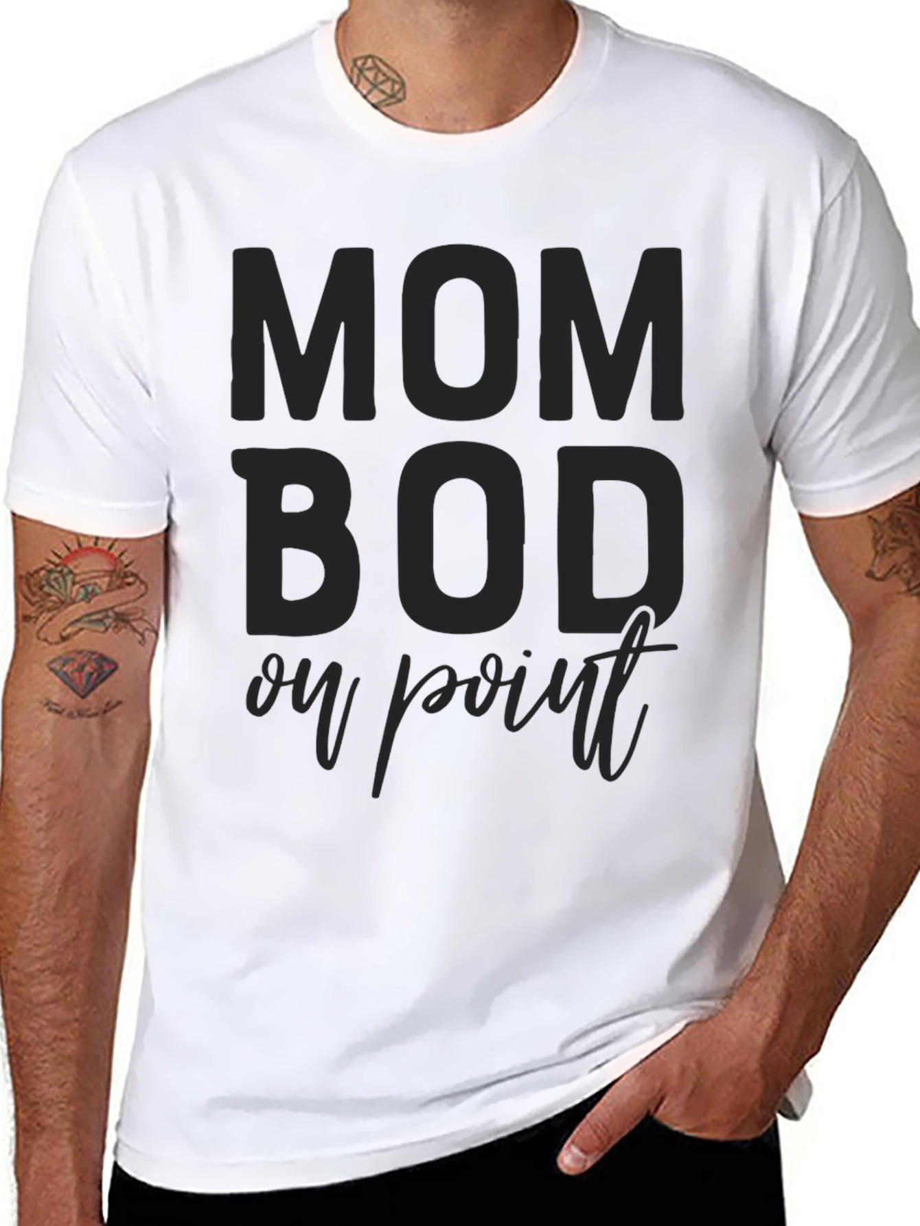 Mom Bod On Point Black T-Shirt