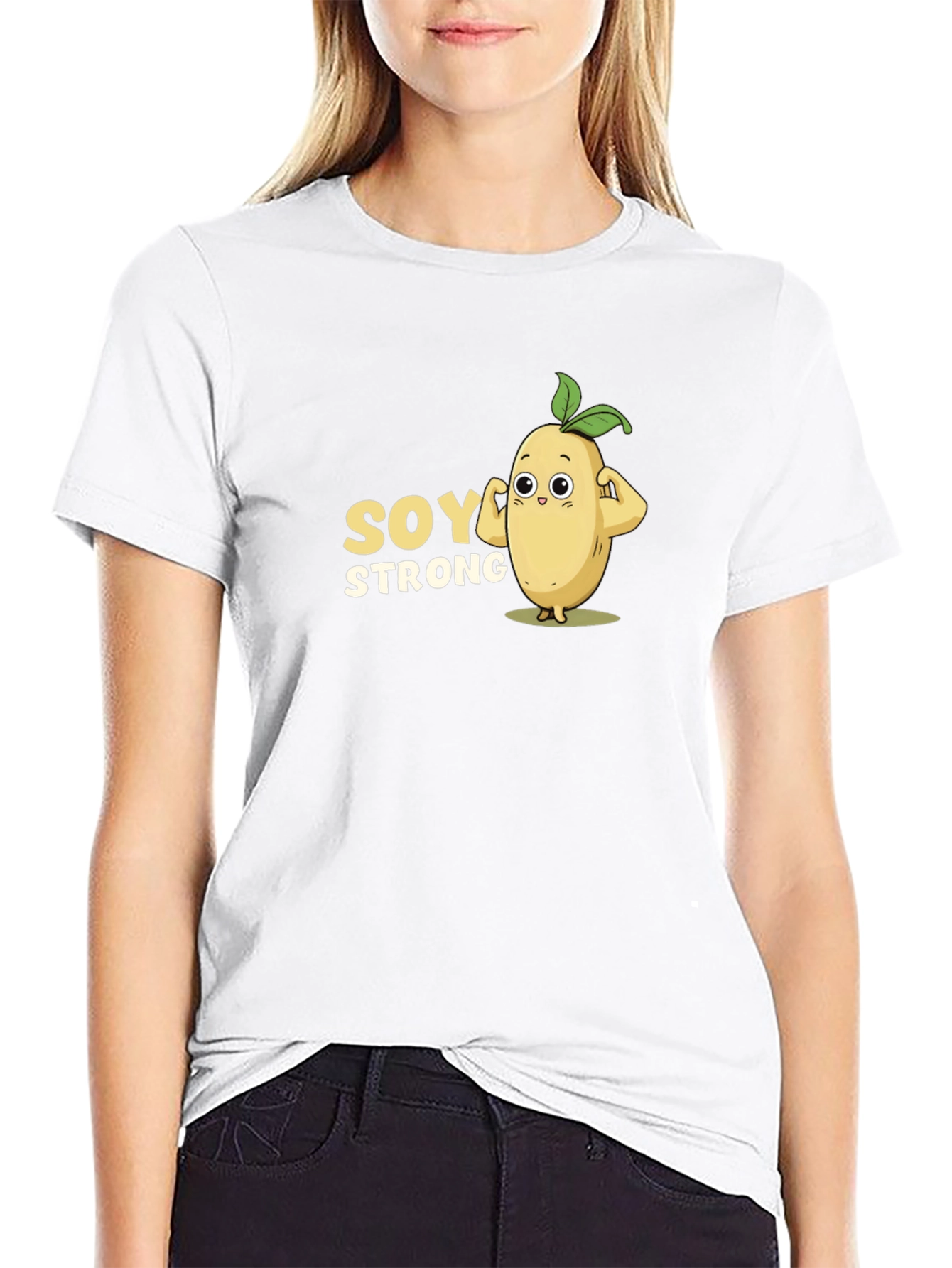 Soy Strong Graphic T-Shirt - Black