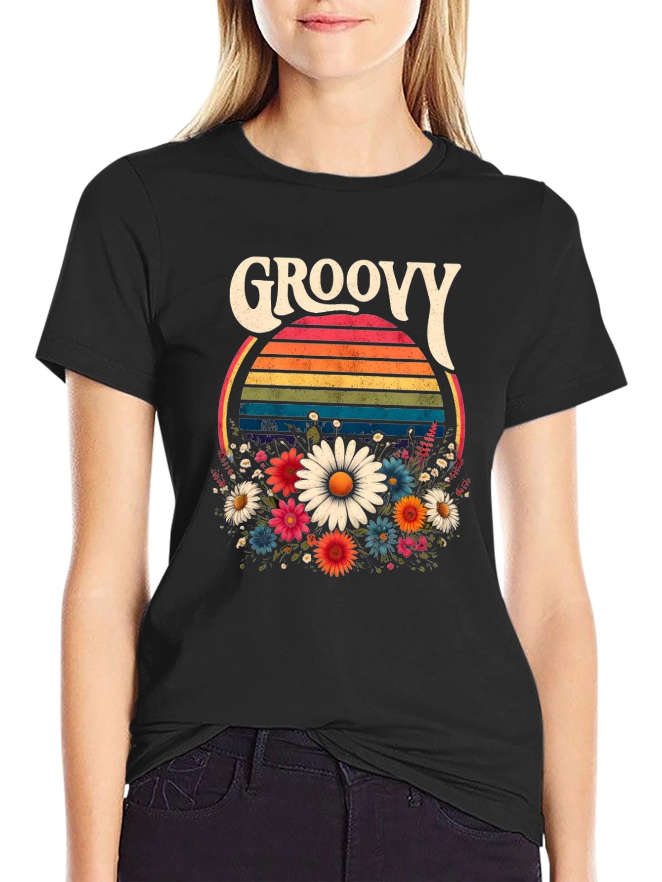 Groovy Floral T-Shirt - Retro Style