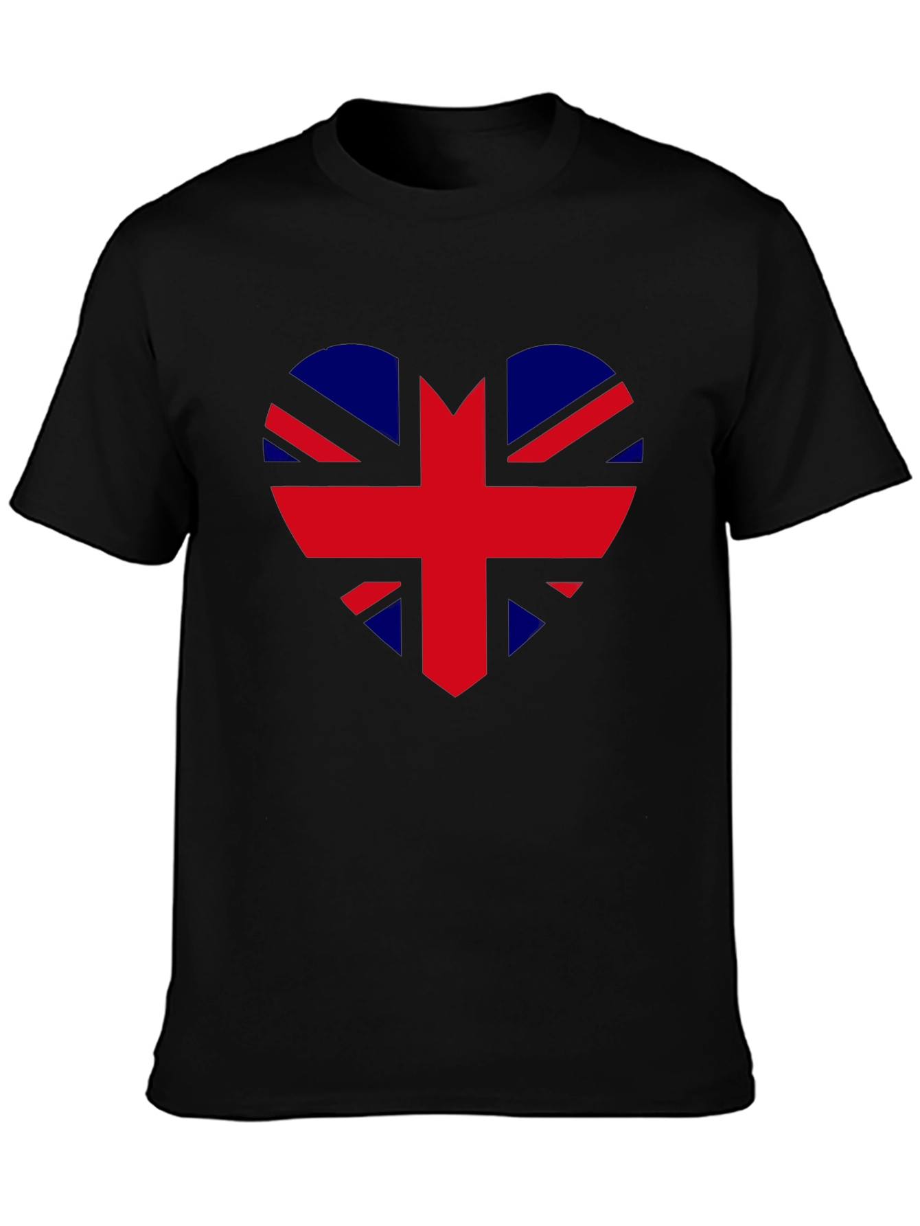 Union Jack Heart Graphic Tee - Black