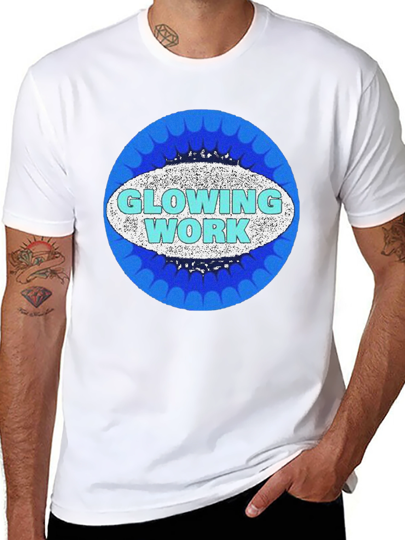 Glowing Work Crew Neck T-Shirt
