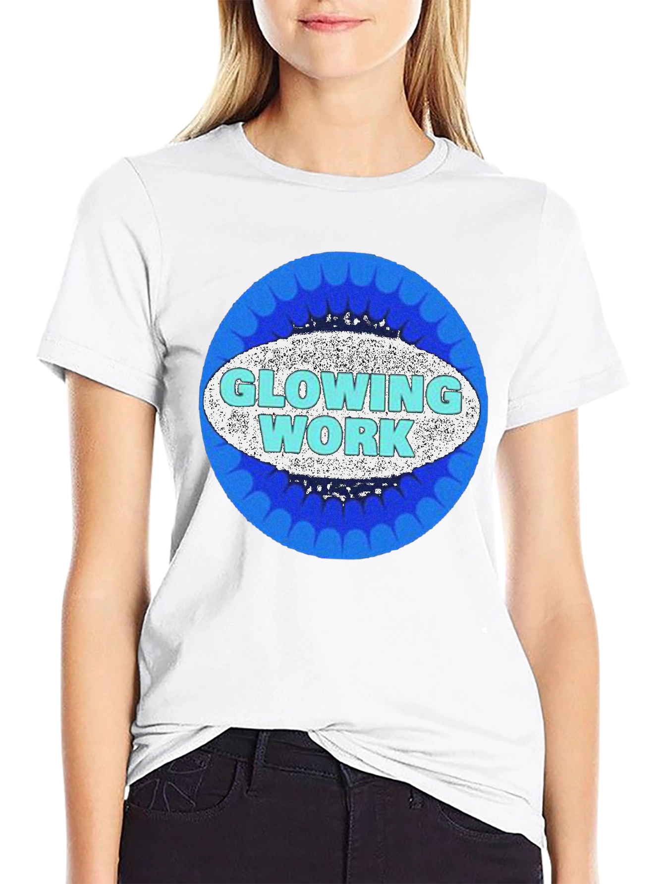 Glowing Work Crew Neck T-Shirt