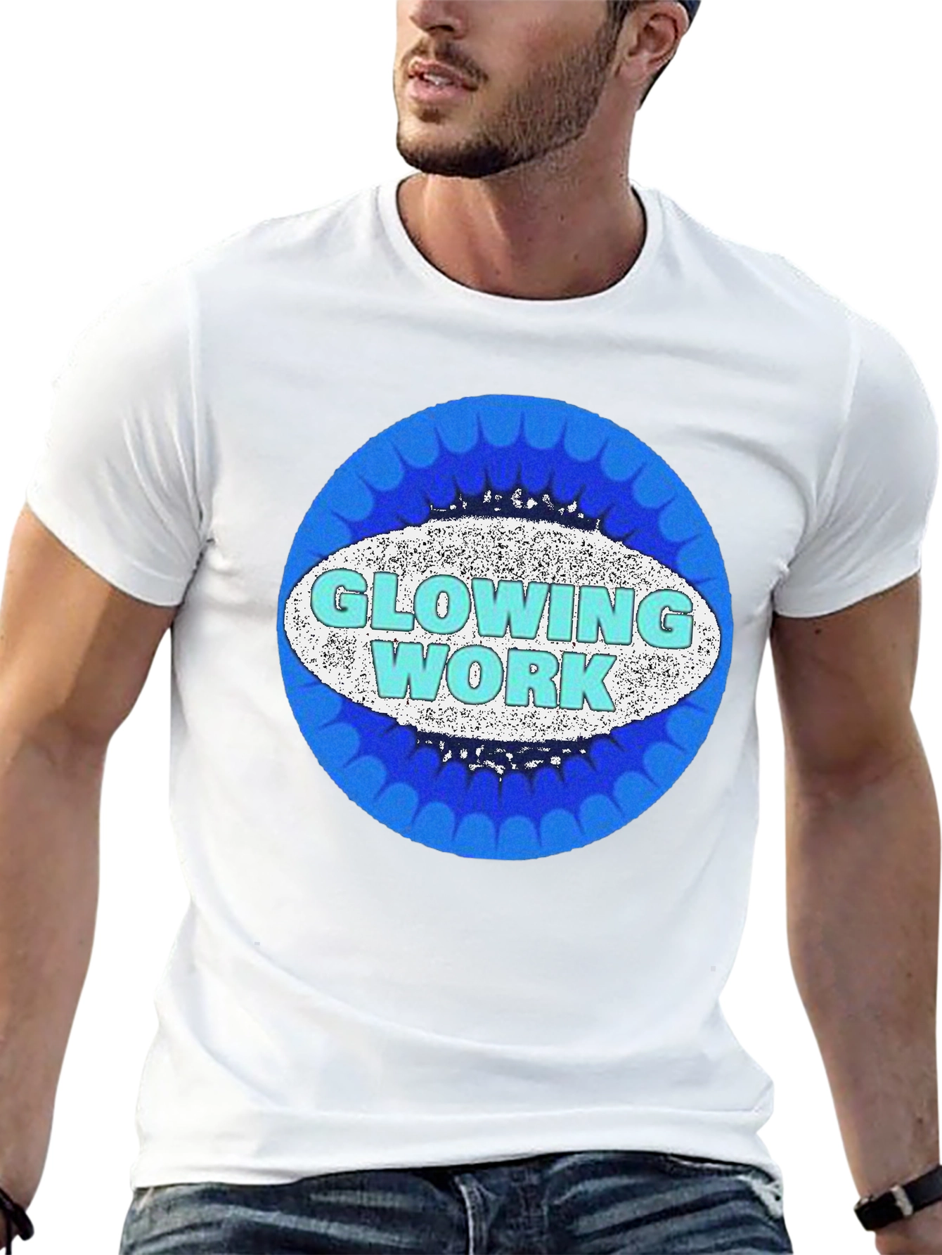 Glowing Work Crew Neck T-Shirt