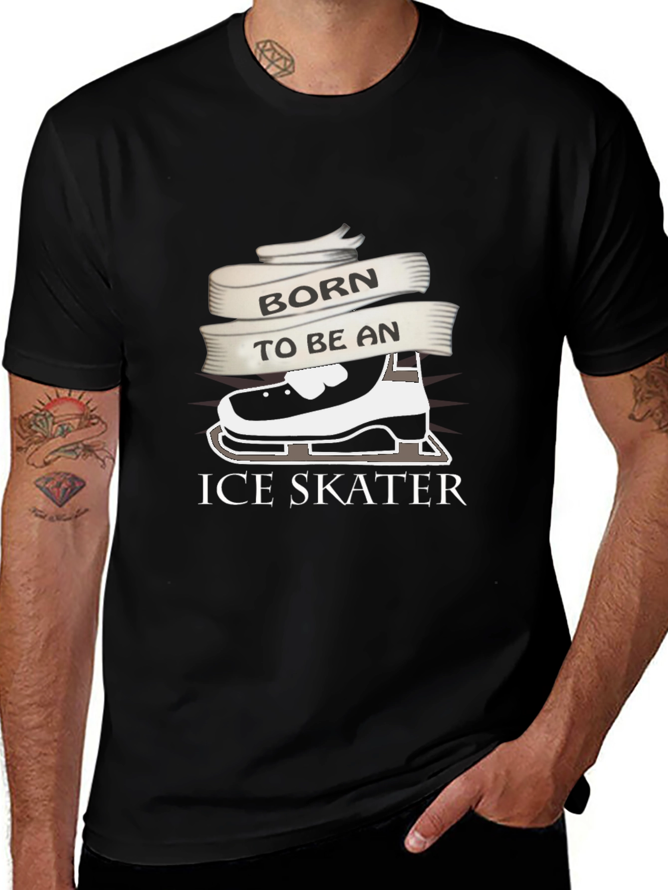 Ice Skater Graphic Tee - Born to Skate!