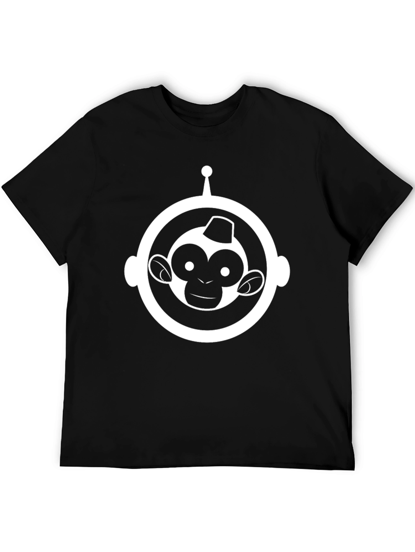 Astronaut Monkey Black T-Shirt
