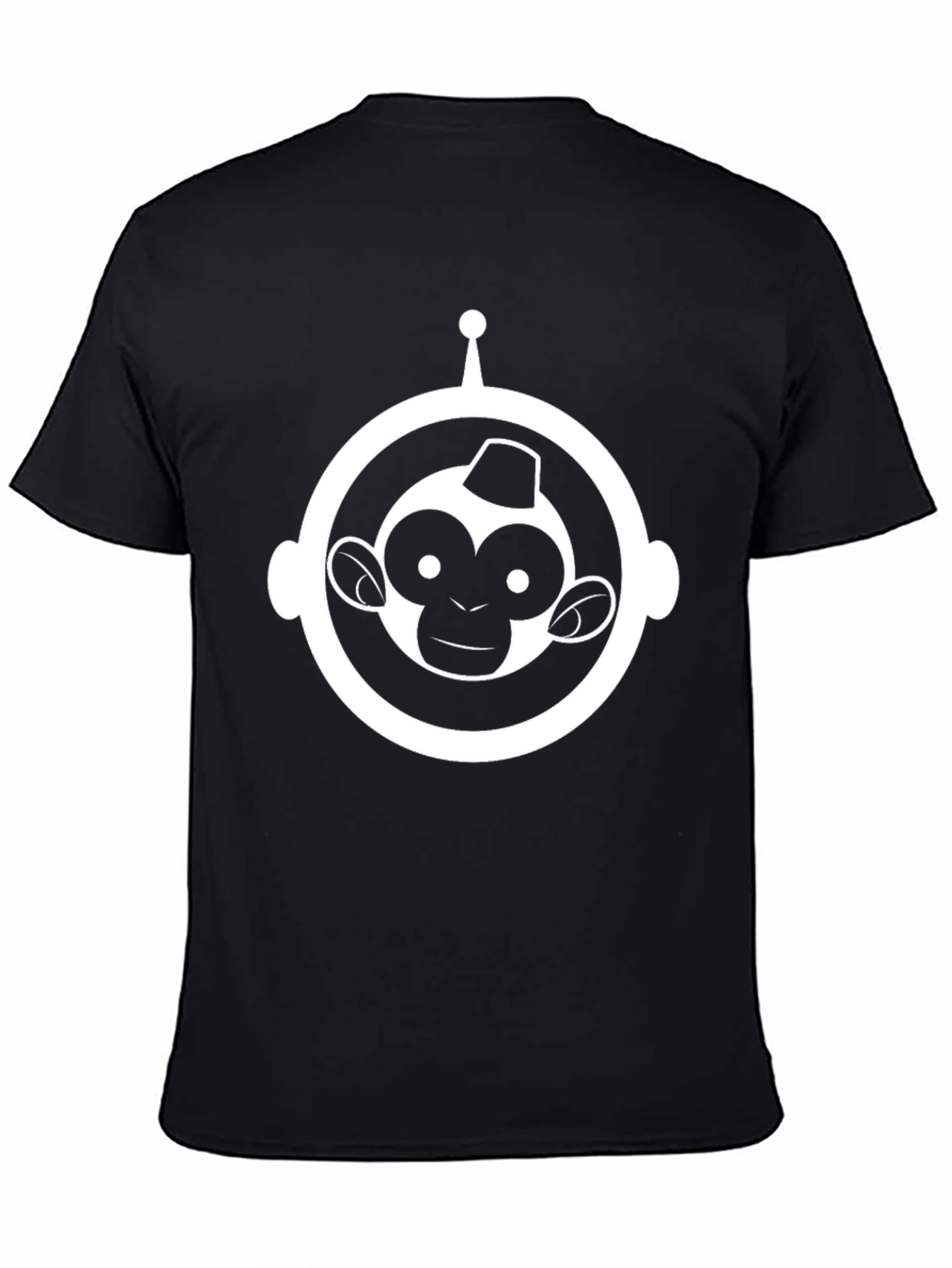 Astronaut Monkey Black T-Shirt