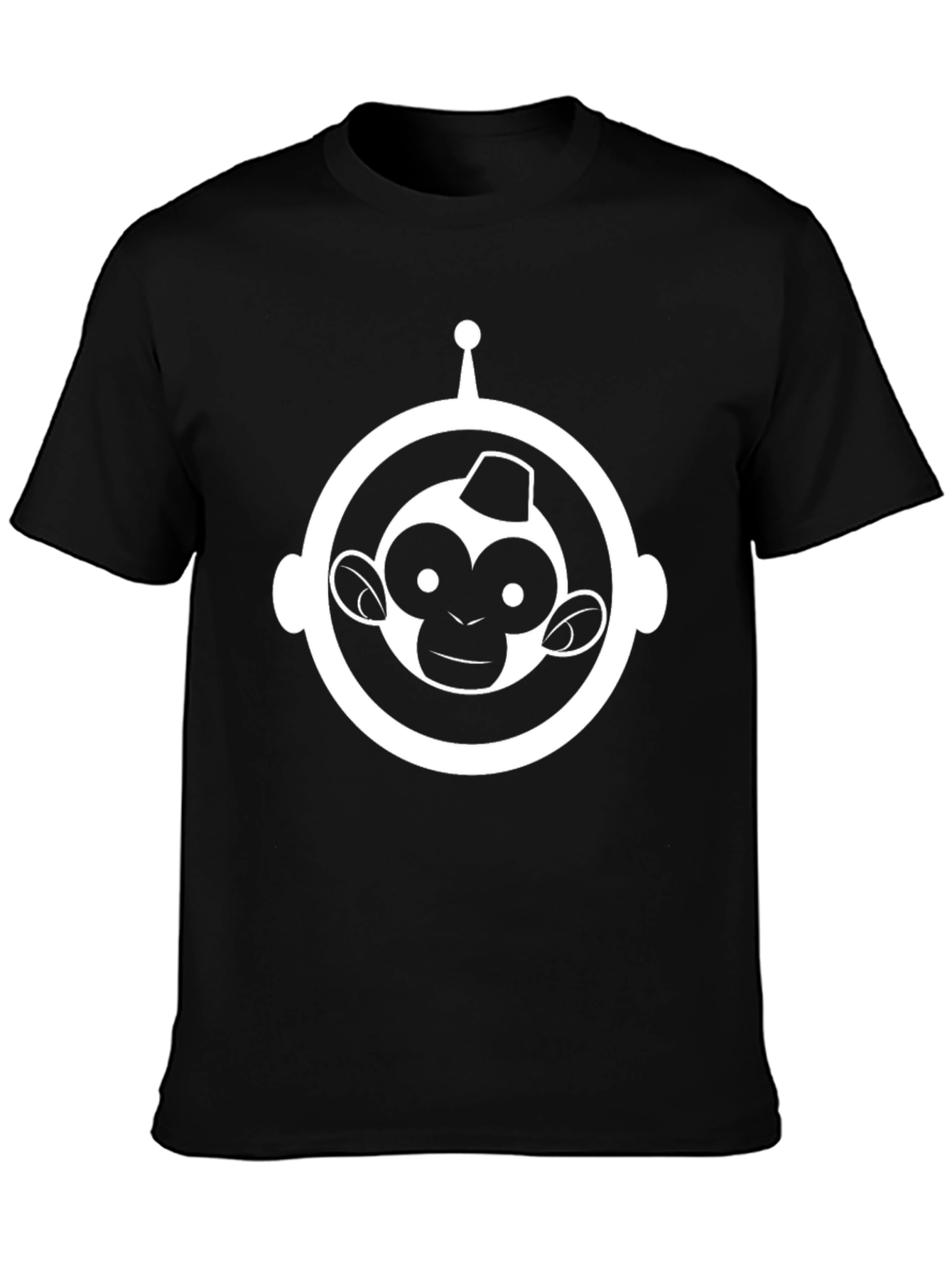 Astronaut Monkey Black T-Shirt