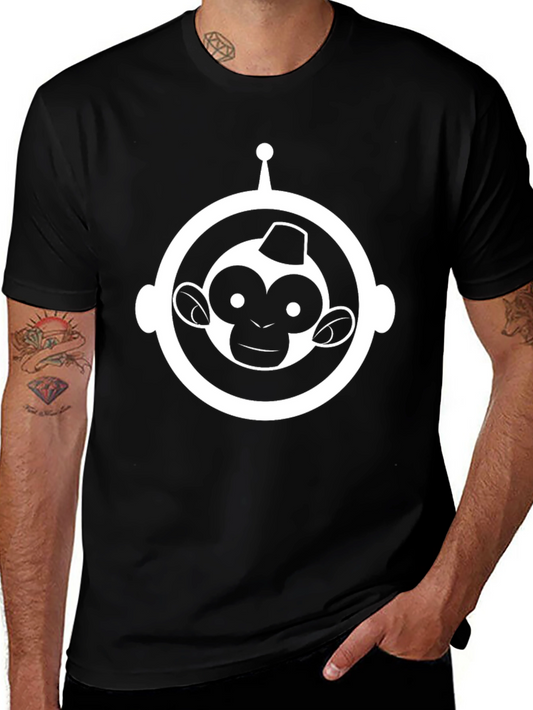 Astronaut Monkey Black T-Shirt
