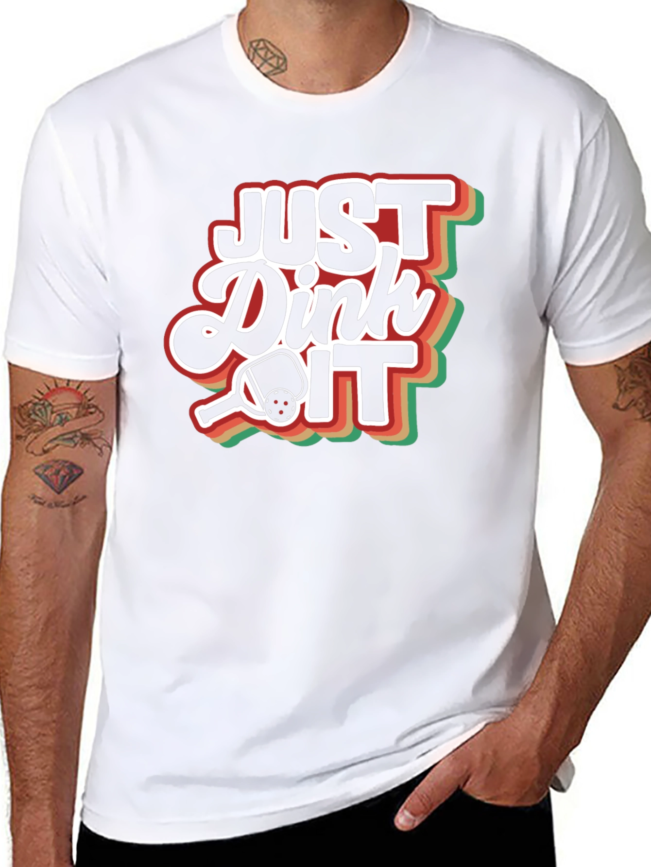 Just Dink It T-Shirt - Pickleball Retro Design
