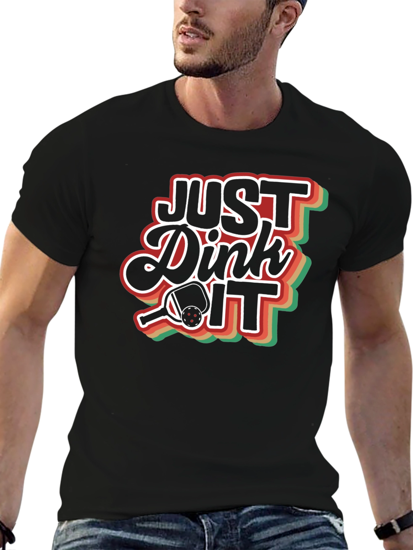 Just Dink It T-Shirt - Pickleball Retro Design