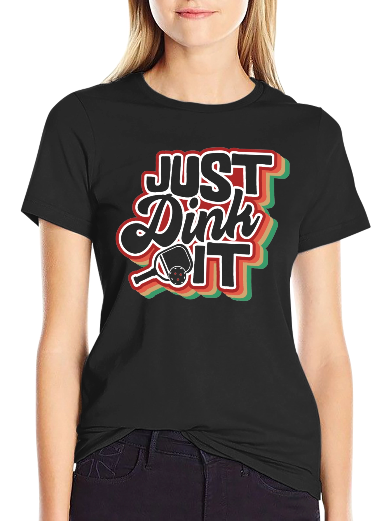 Just Dink It T-Shirt - Pickleball Retro Design