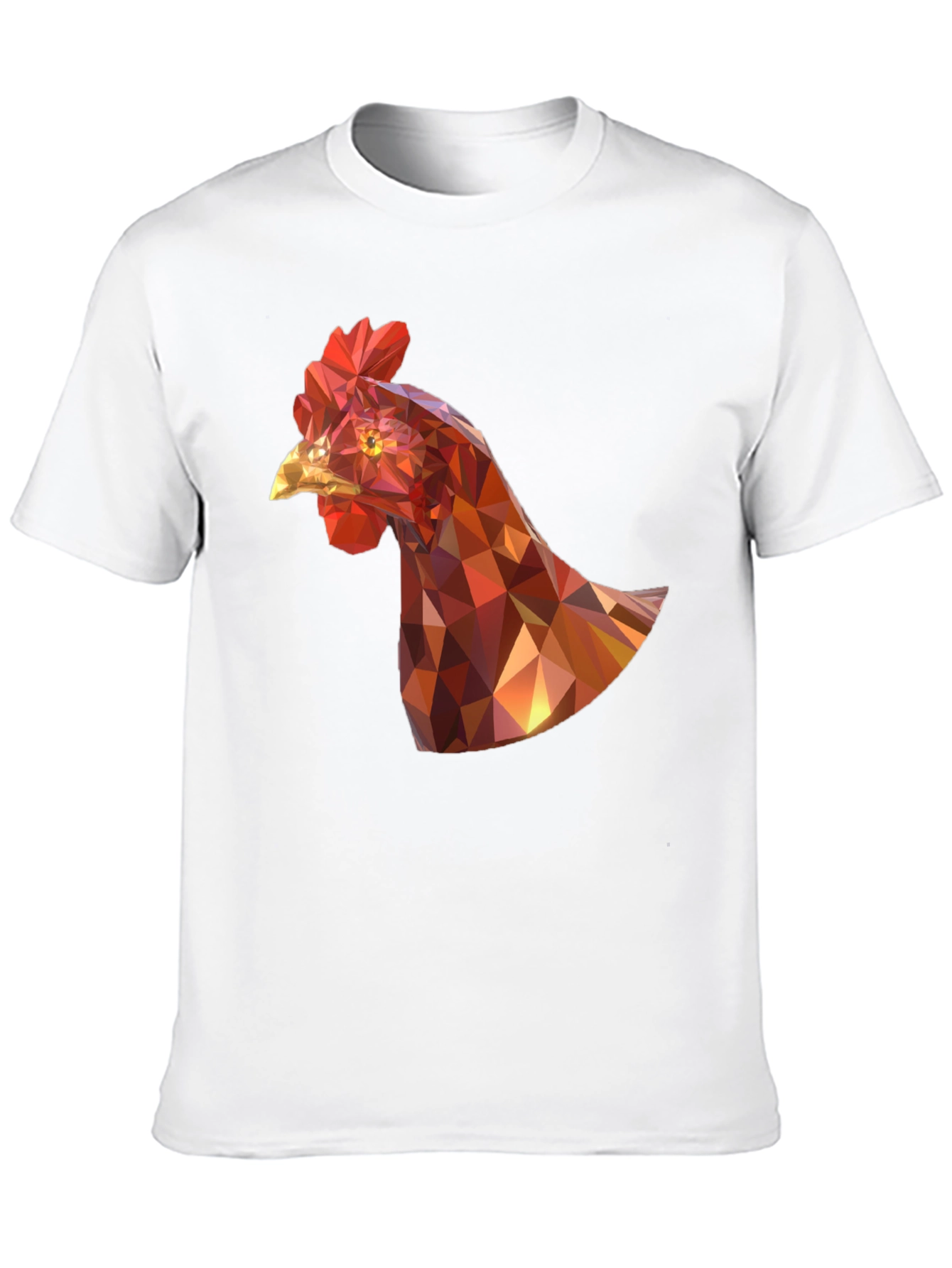 Geometric Chicken Graphic Tee - Unique Design